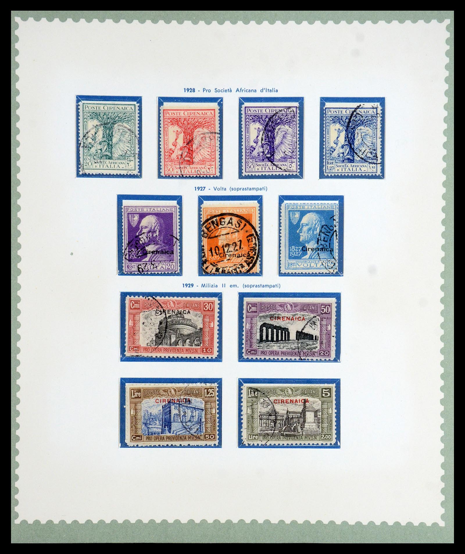 35801 005 - Postzegelverzameling 35801 Cirenaica/Tripolitania 1923-1934.
