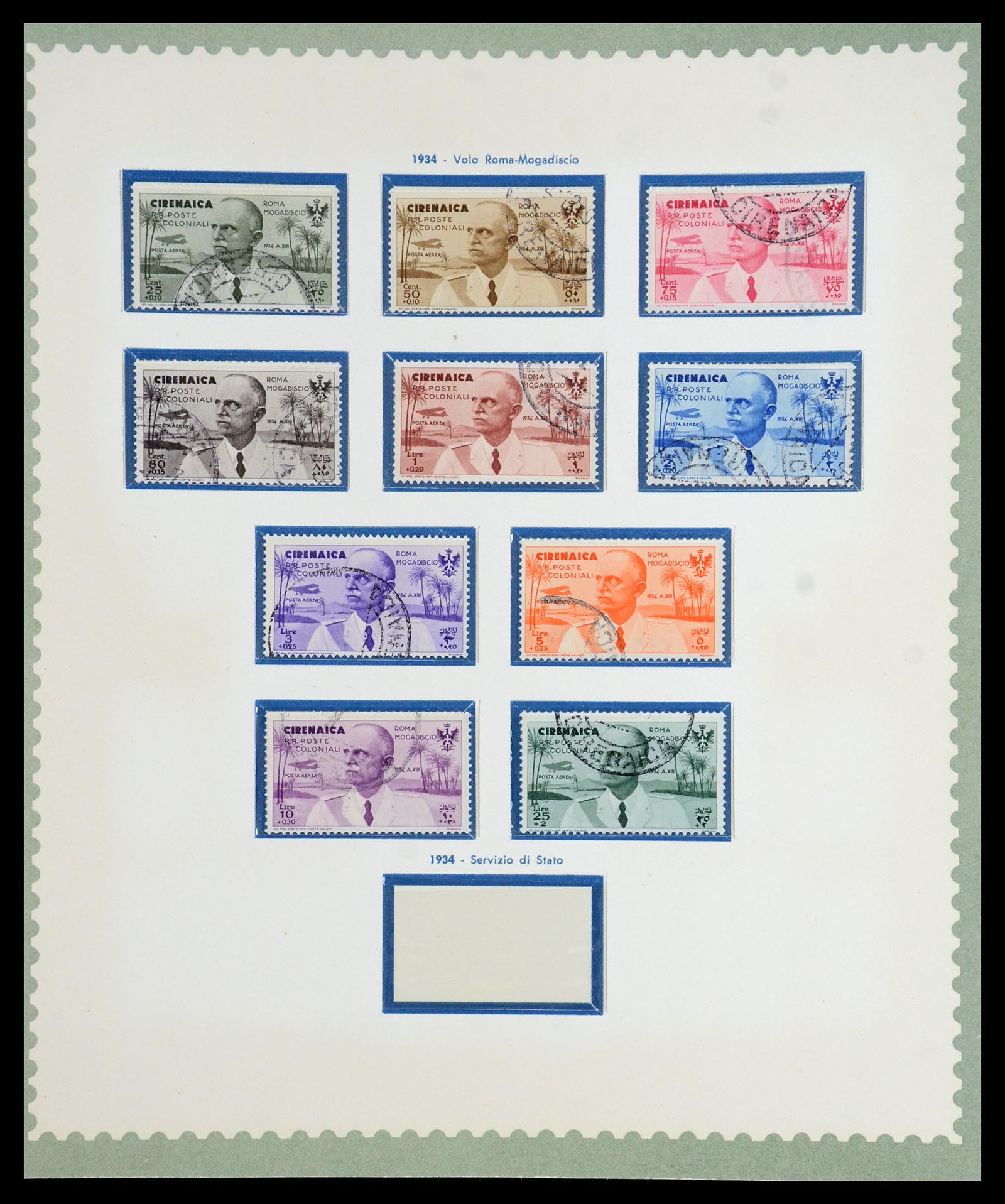 35801 016 - Stamp Collection 35801 Cirenaica/Tripolitania 1923-1934.