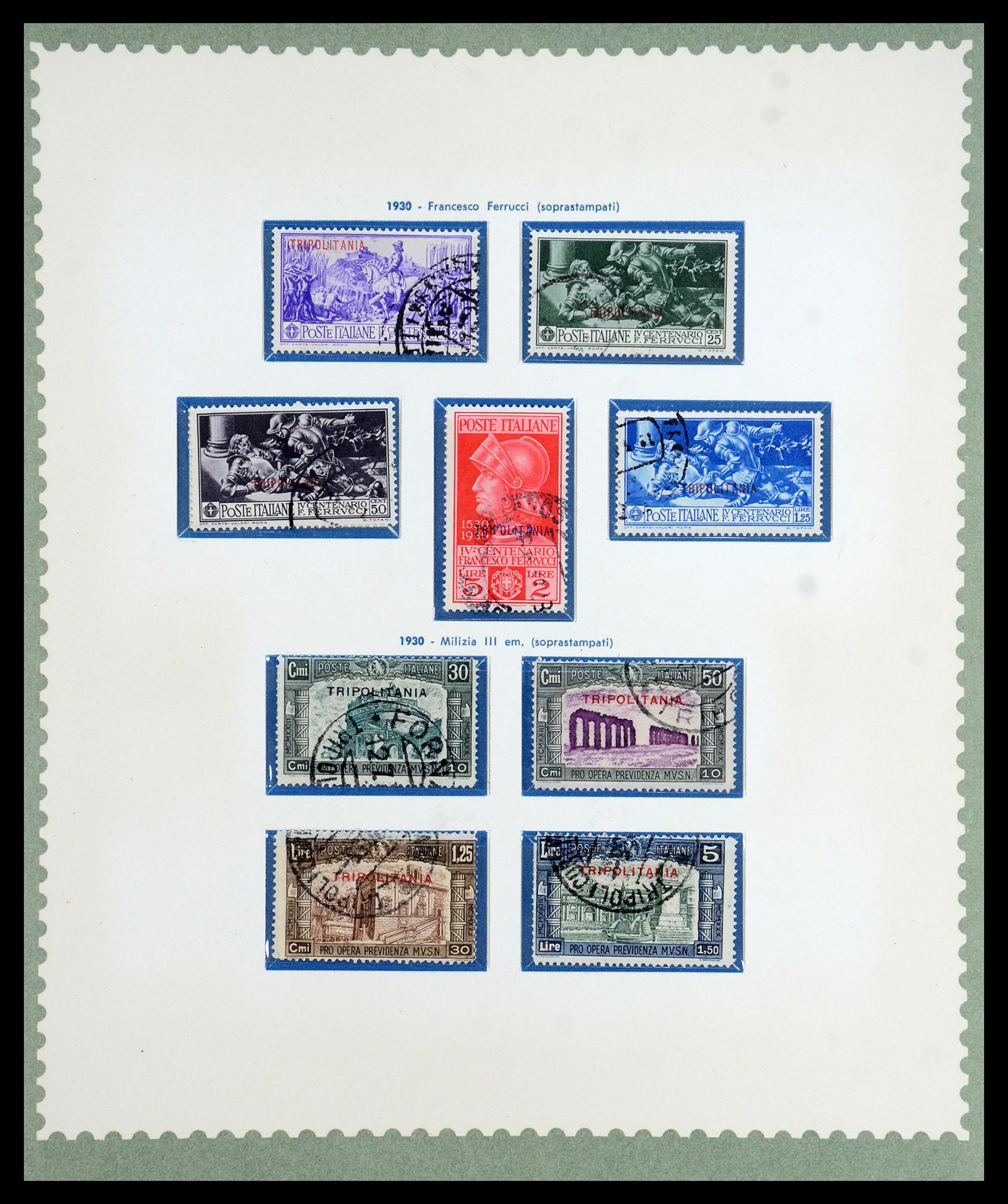 35801 024 - Postzegelverzameling 35801 Cirenaica/Tripolitania 1923-1934.