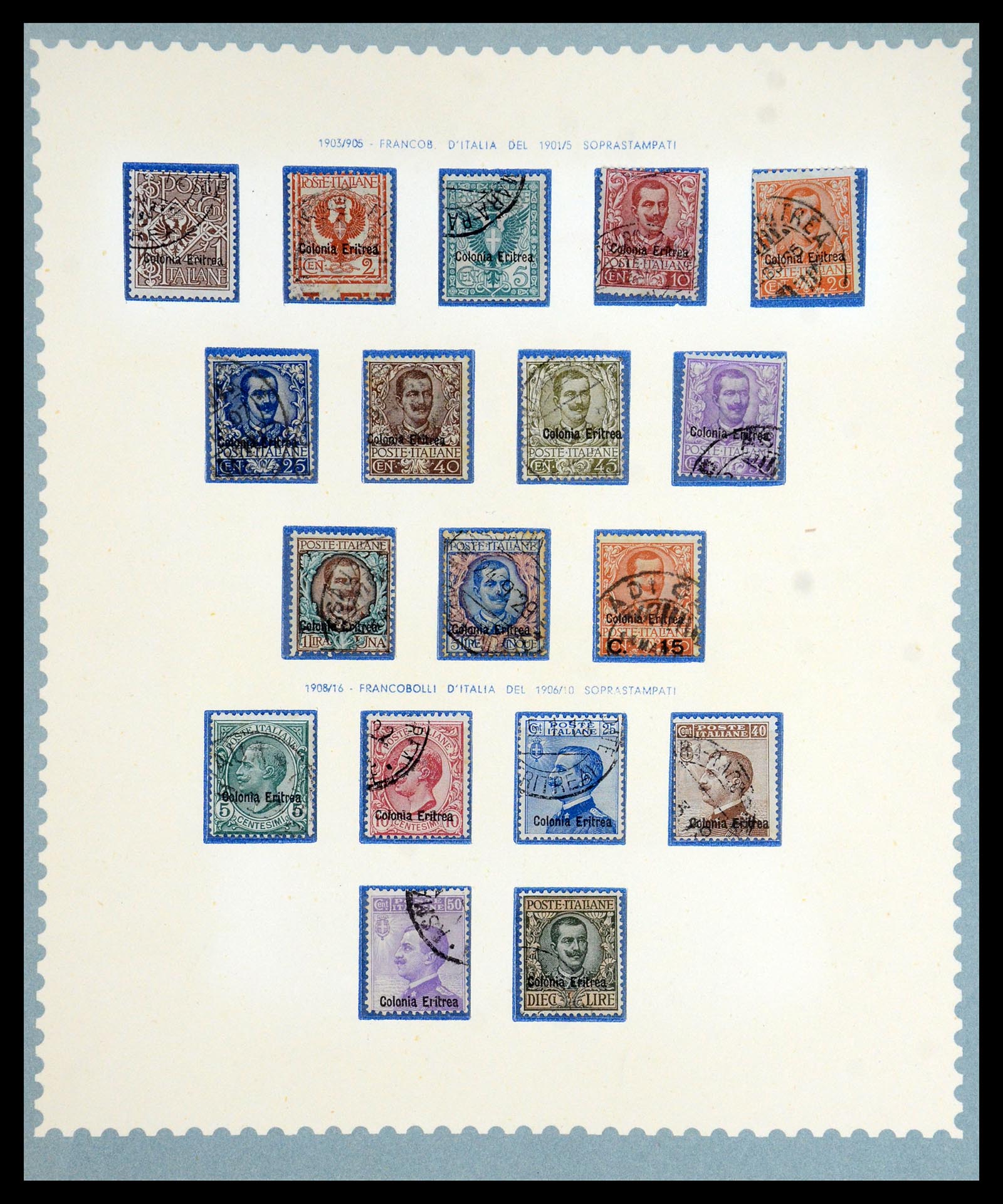 35803 002 - Postzegelverzameling 35803 Eritrea 1893-1950.