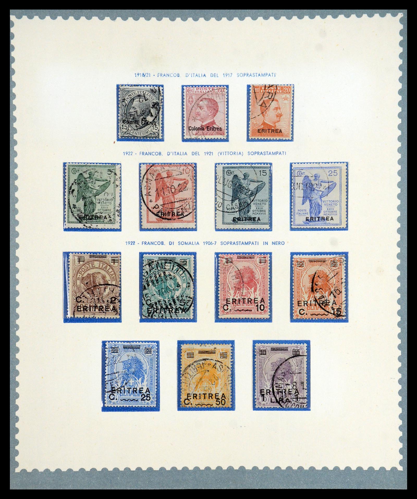 35803 004 - Postzegelverzameling 35803 Eritrea 1893-1950.