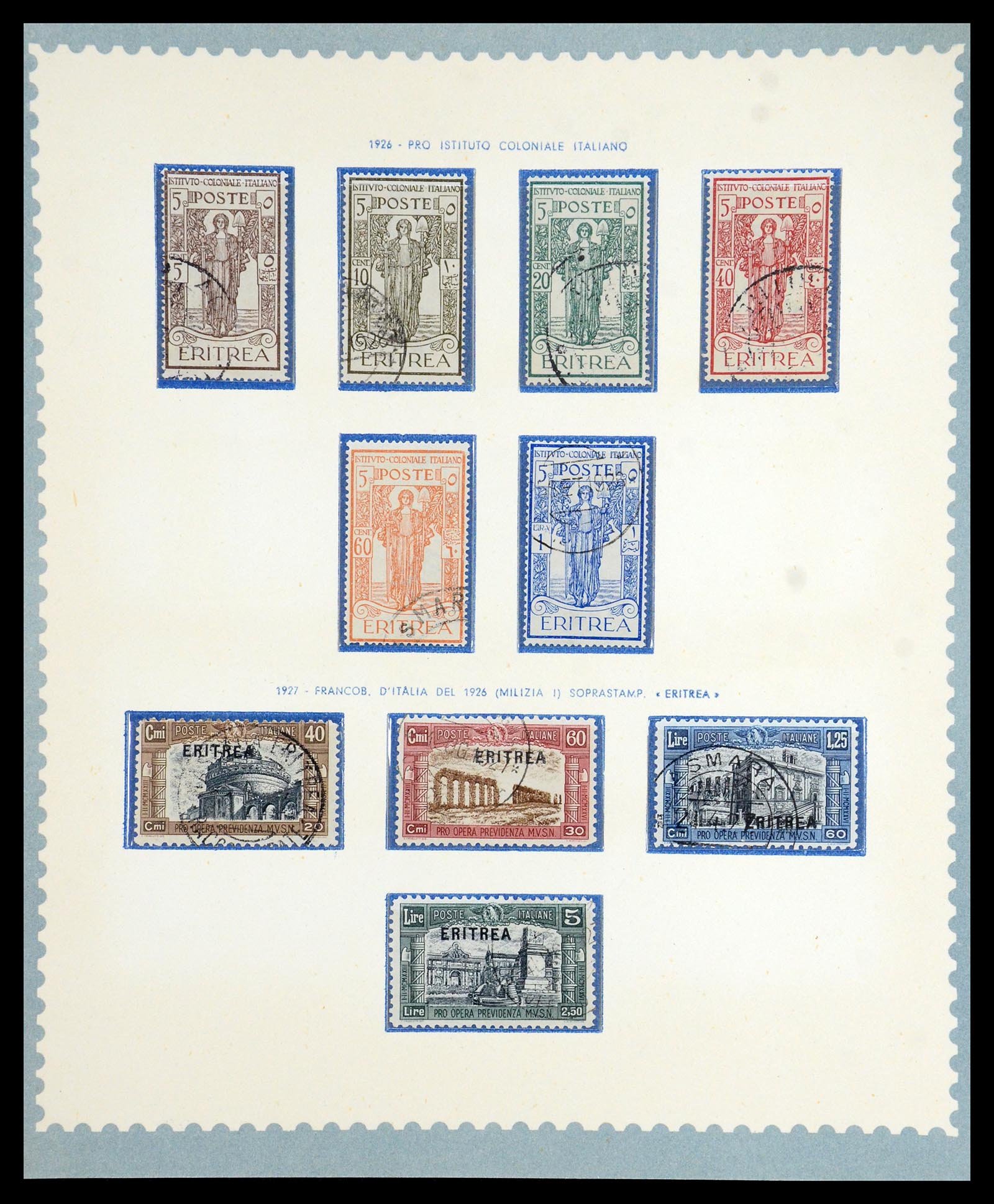 35803 010 - Postzegelverzameling 35803 Eritrea 1893-1950.