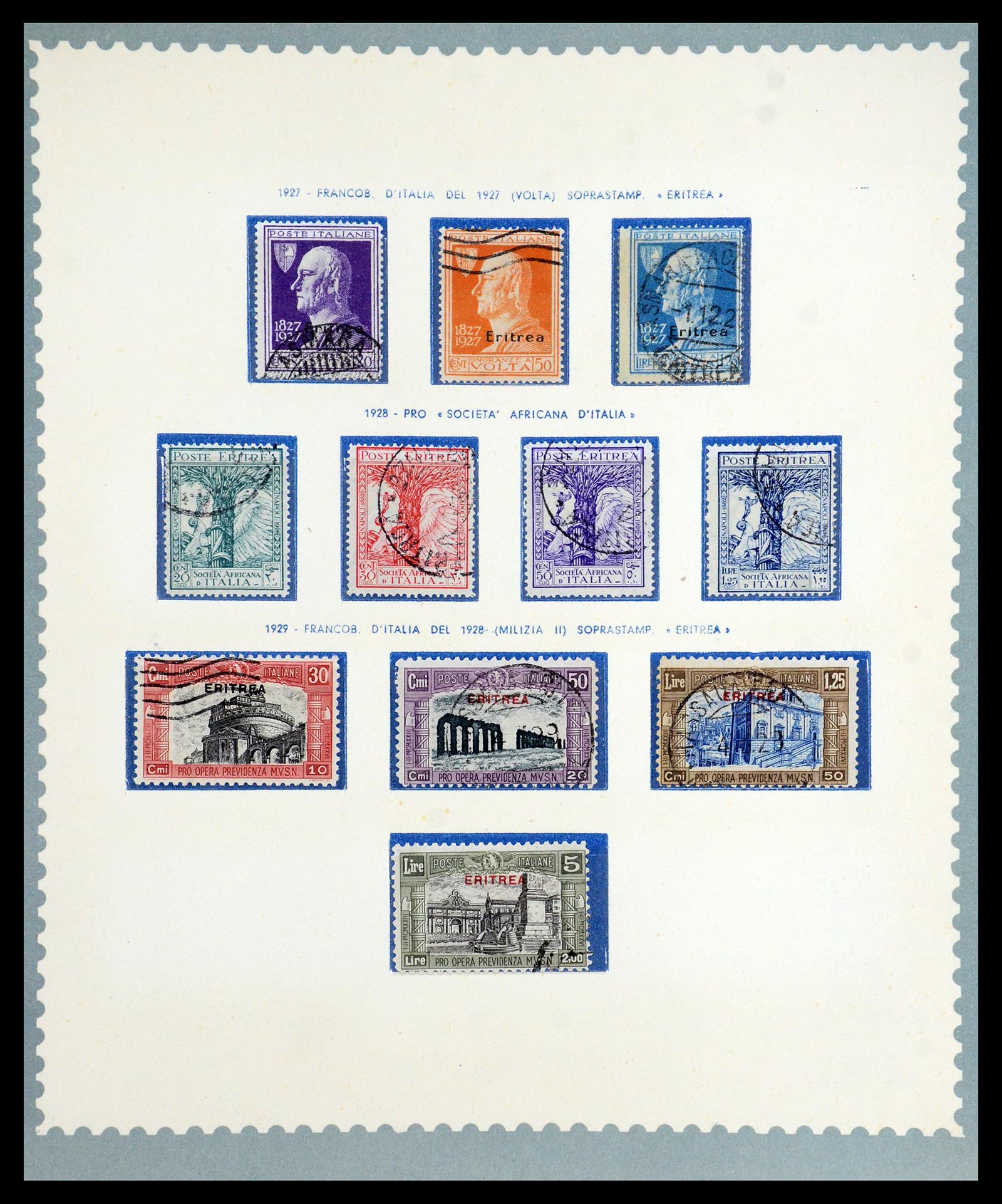 35803 011 - Postzegelverzameling 35803 Eritrea 1893-1950.
