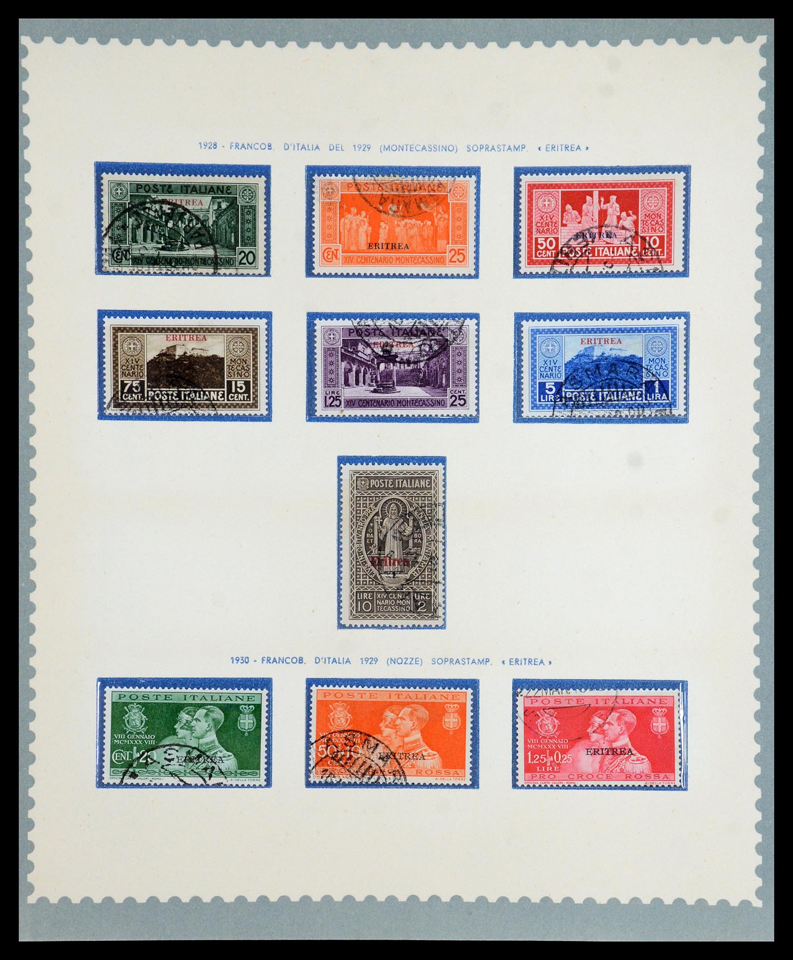 35803 012 - Postzegelverzameling 35803 Eritrea 1893-1950.