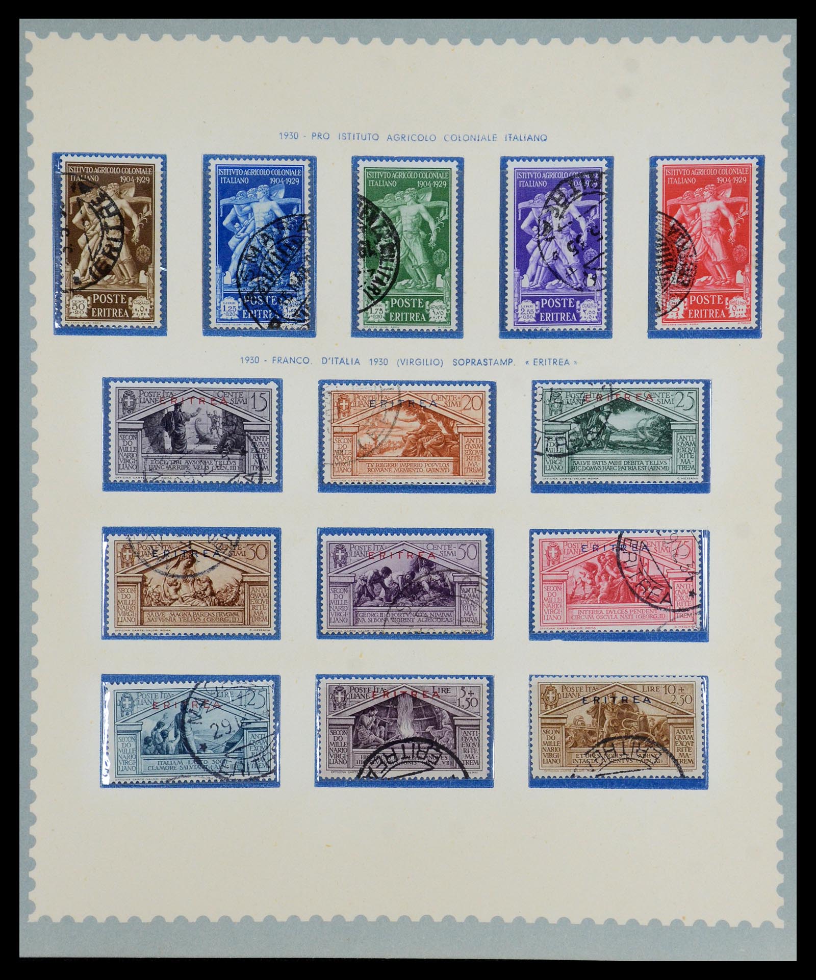 35803 015 - Postzegelverzameling 35803 Eritrea 1893-1950.