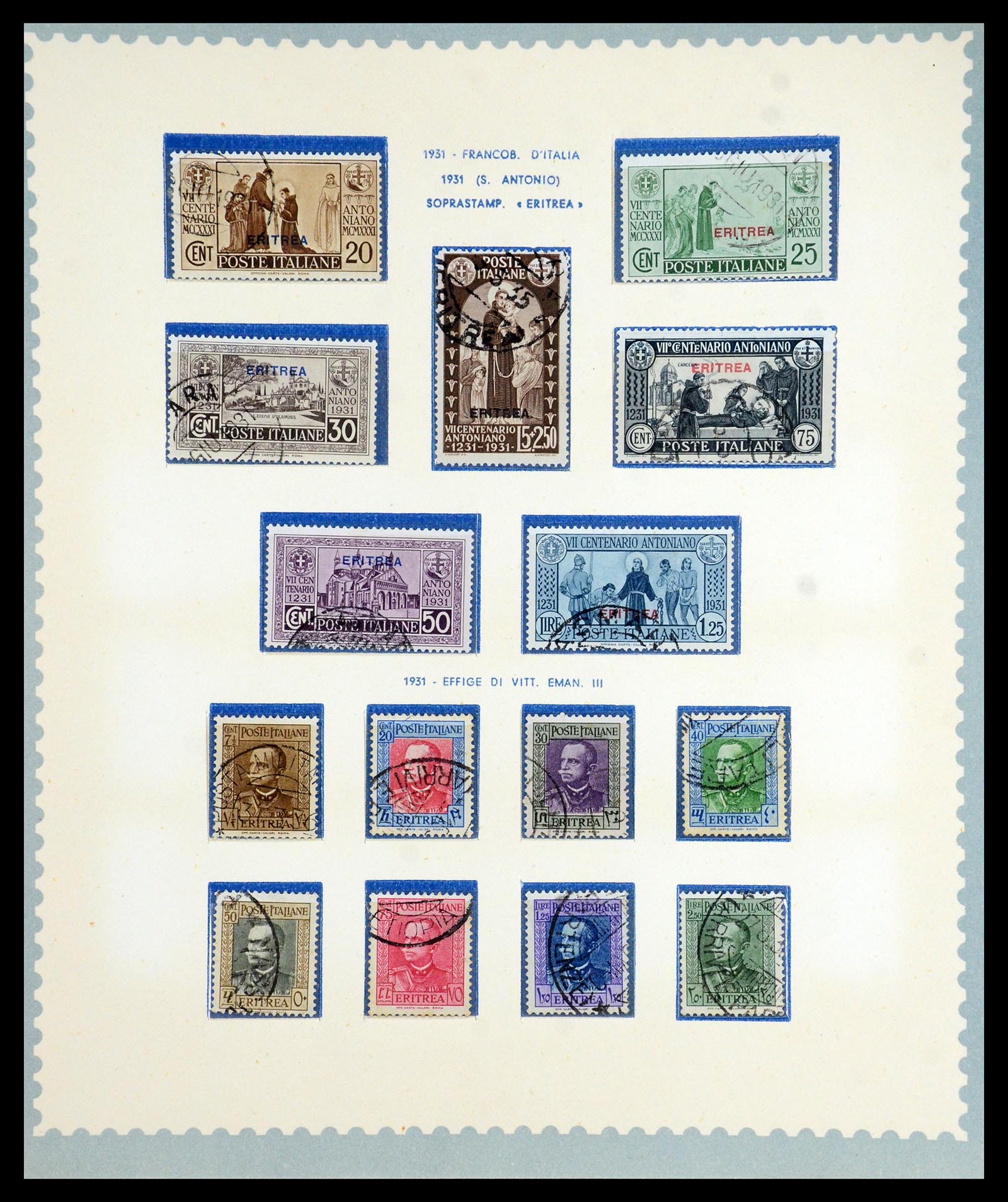 35803 016 - Postzegelverzameling 35803 Eritrea 1893-1950.