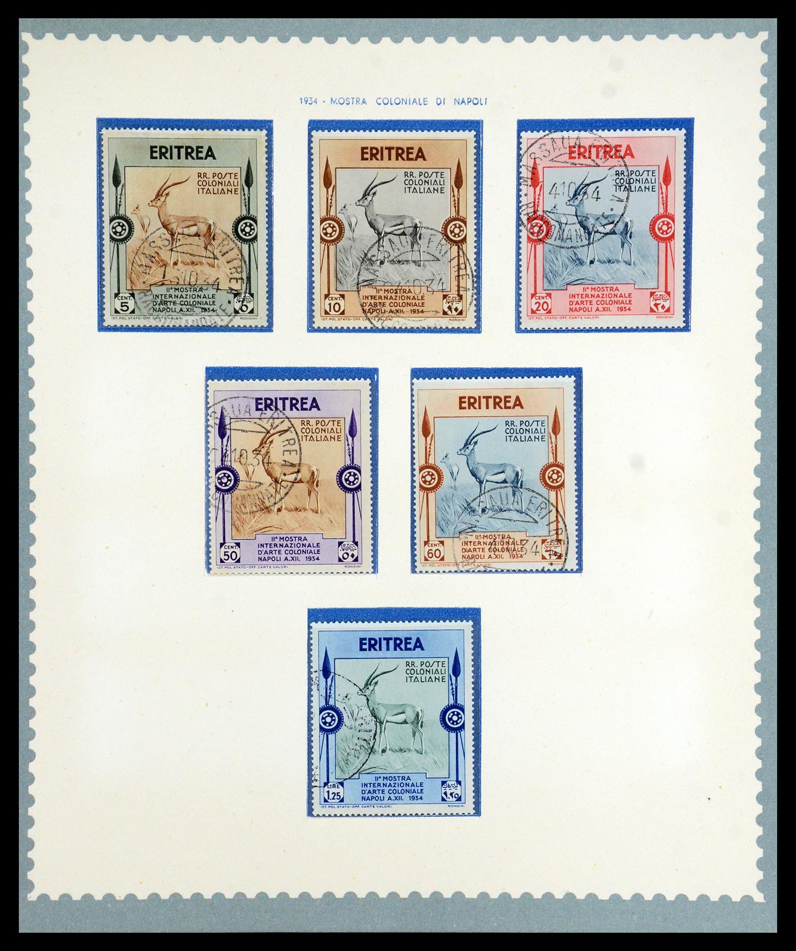 35803 019 - Postzegelverzameling 35803 Eritrea 1893-1950.