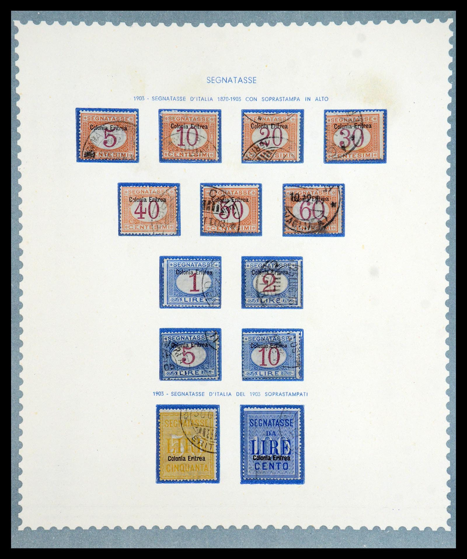 35803 028 - Postzegelverzameling 35803 Eritrea 1893-1950.