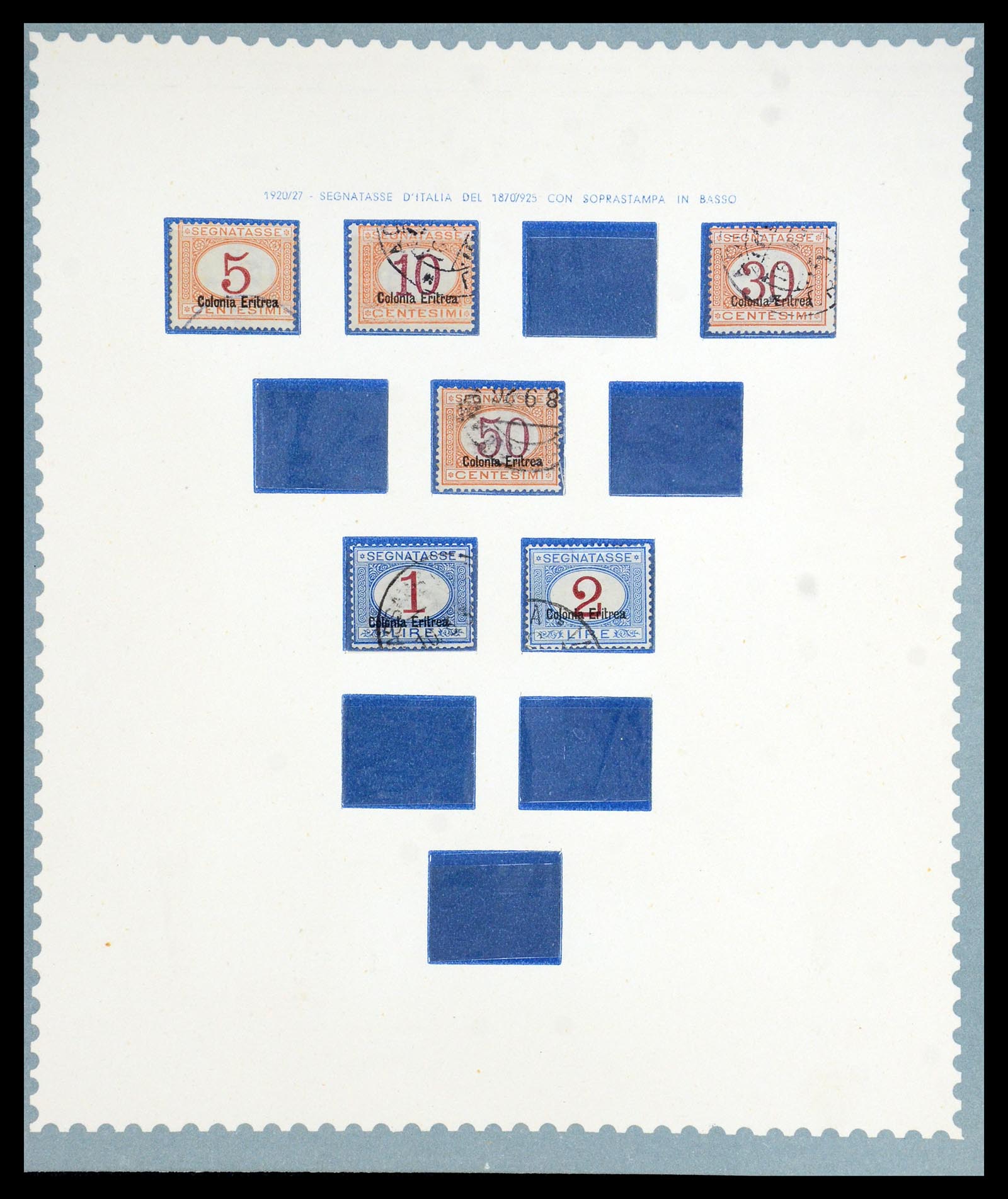 35803 029 - Postzegelverzameling 35803 Eritrea 1893-1950.