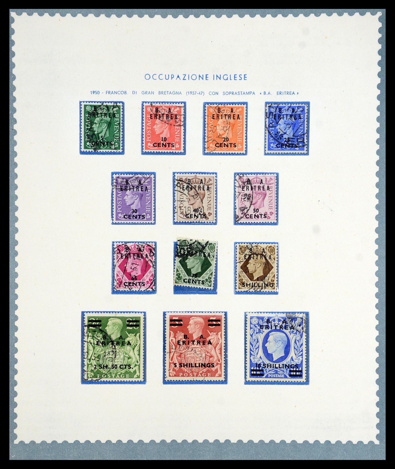 35803 032 - Postzegelverzameling 35803 Eritrea 1893-1950.
