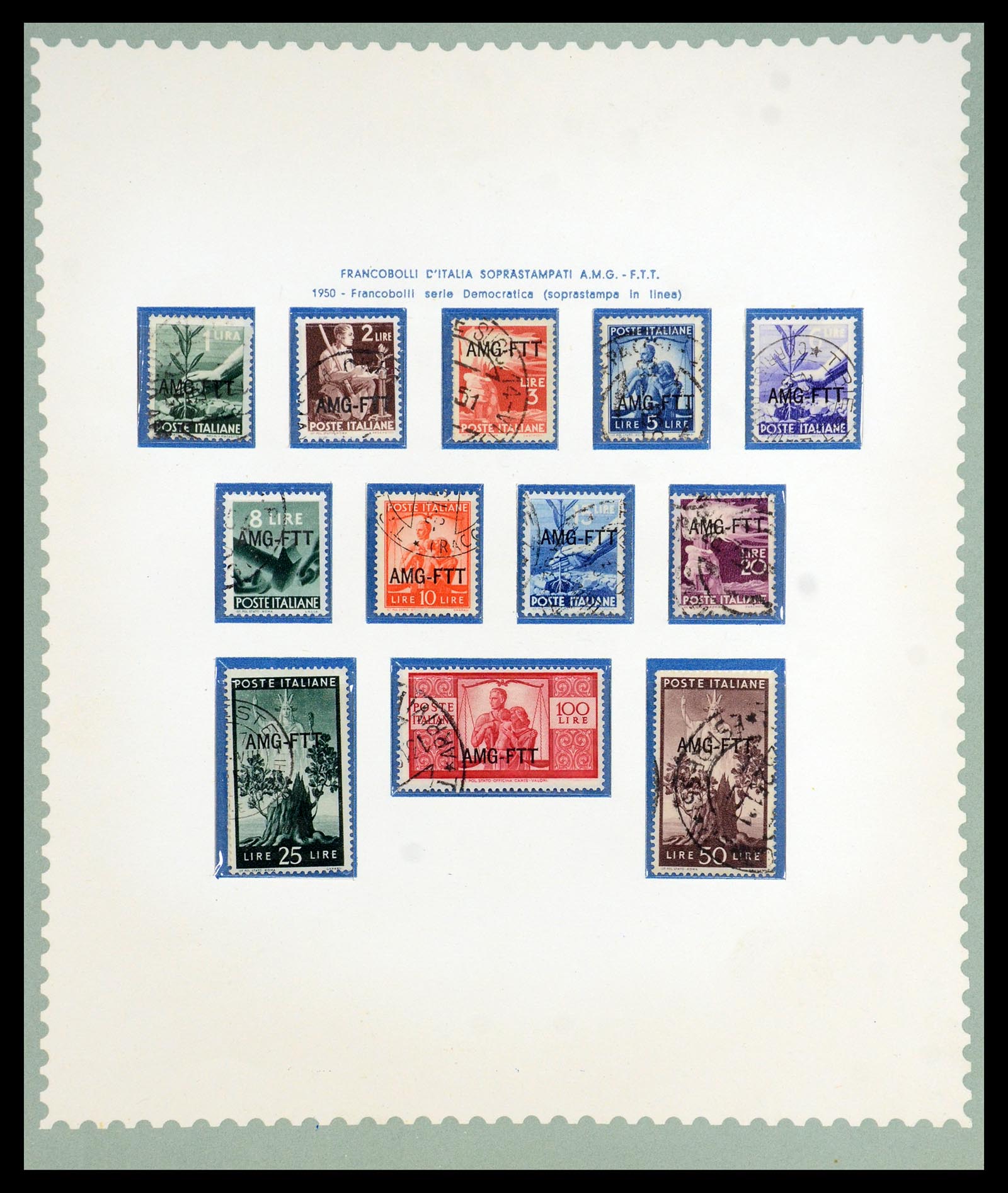 35804 007 - Postzegelverzameling 35804 Italië Triëst-A 1947-1954.