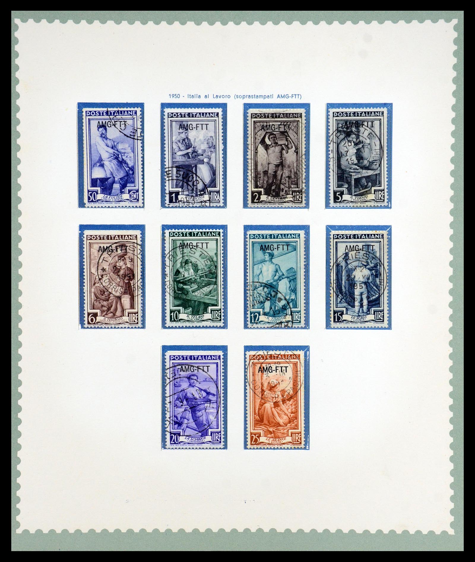 35804 009 - Postzegelverzameling 35804 Italië Triëst-A 1947-1954.