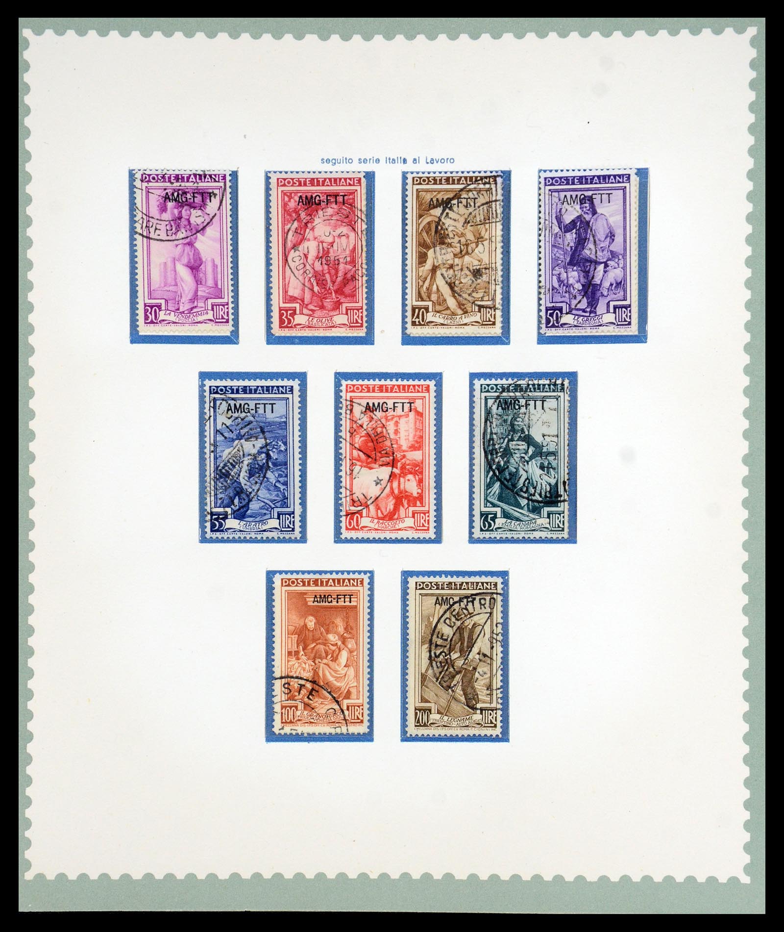 35804 010 - Postzegelverzameling 35804 Italië Triëst-A 1947-1954.