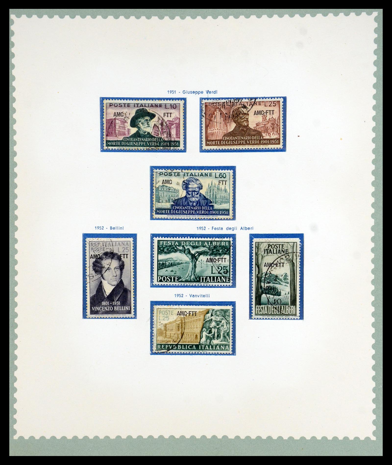 35804 014 - Postzegelverzameling 35804 Italië Triëst-A 1947-1954.