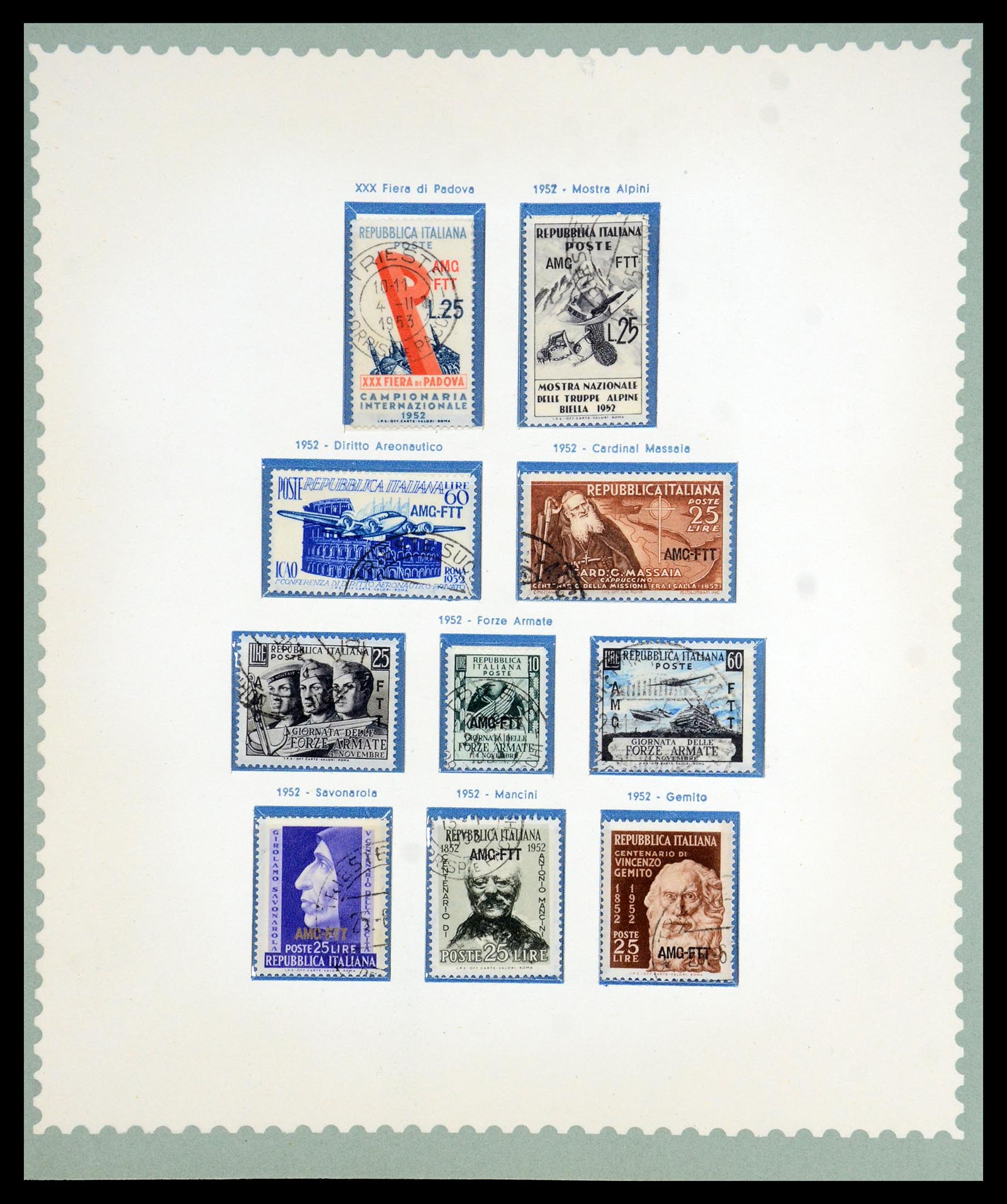 35804 016 - Postzegelverzameling 35804 Italië Triëst-A 1947-1954.