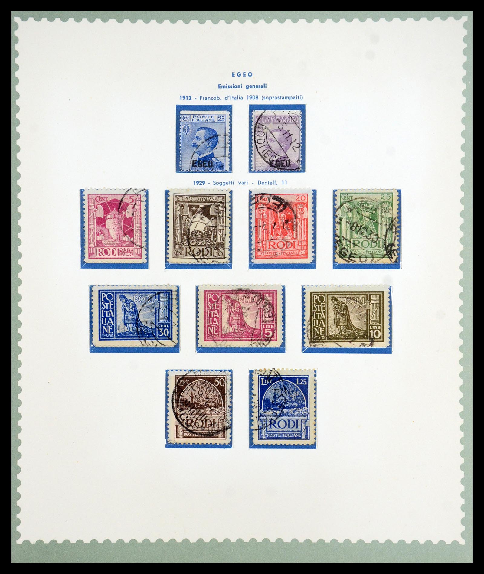 35805 001 - Postzegelverzameling 35805 Italië Egeïsche eilanden 1912-1943.