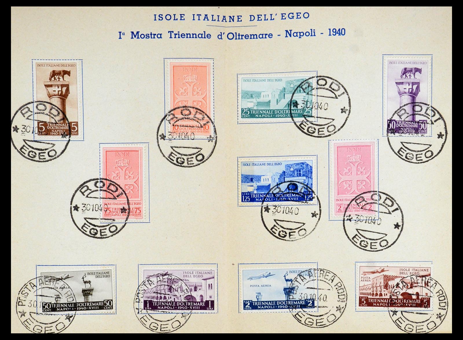 35805 011 - Postzegelverzameling 35805 Italië Egeïsche eilanden 1912-1943.