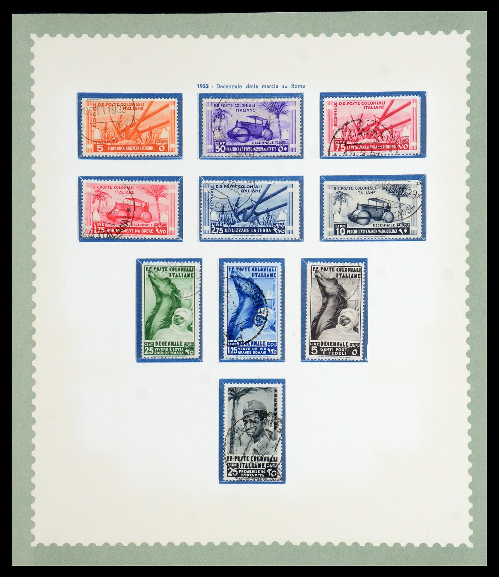 35806 004 - Postzegelverzameling 35806 Italiaanse koloniën 1922-1941.