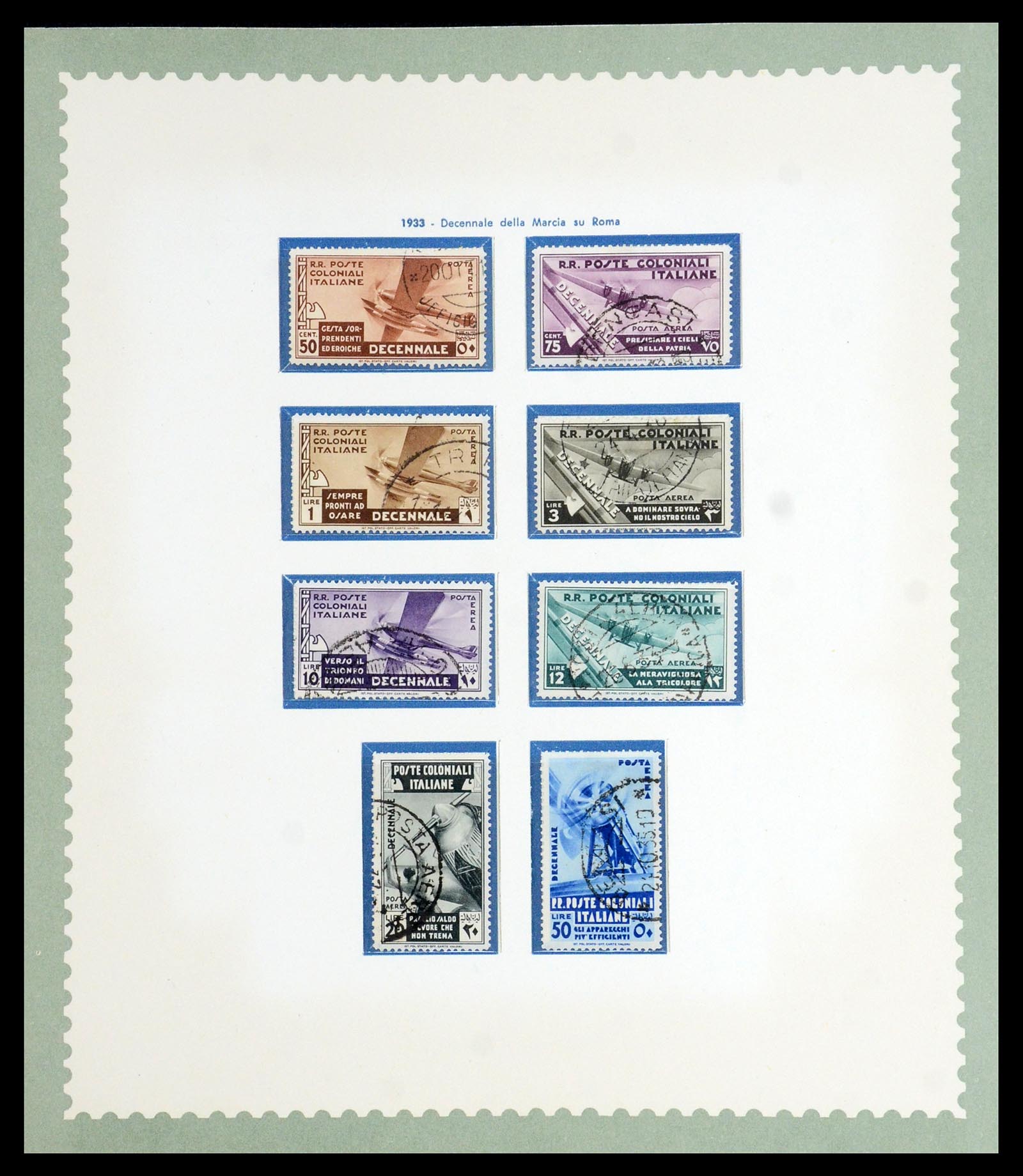 35806 008 - Postzegelverzameling 35806 Italiaanse koloniën 1922-1941.
