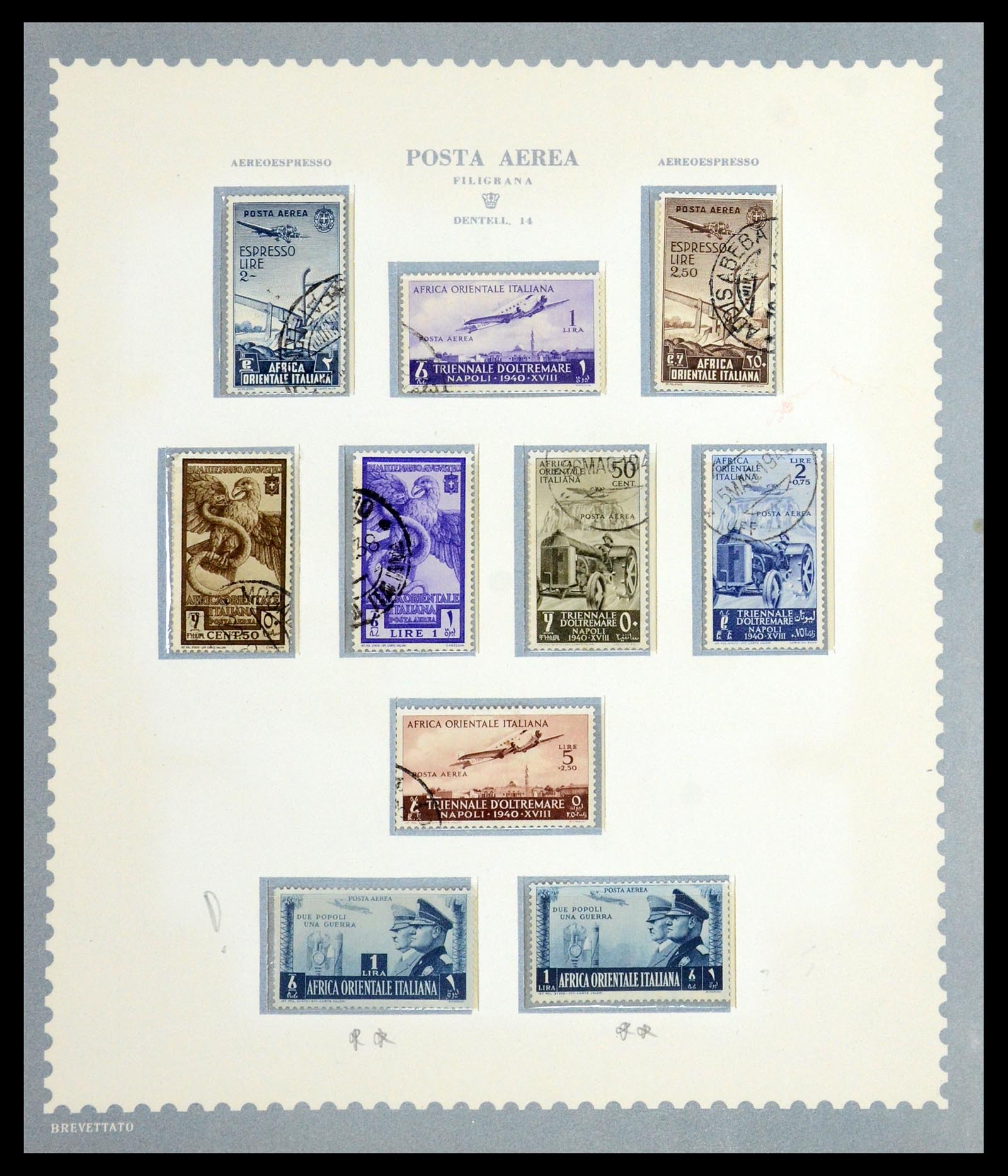 35806 026 - Postzegelverzameling 35806 Italiaanse koloniën 1922-1941.