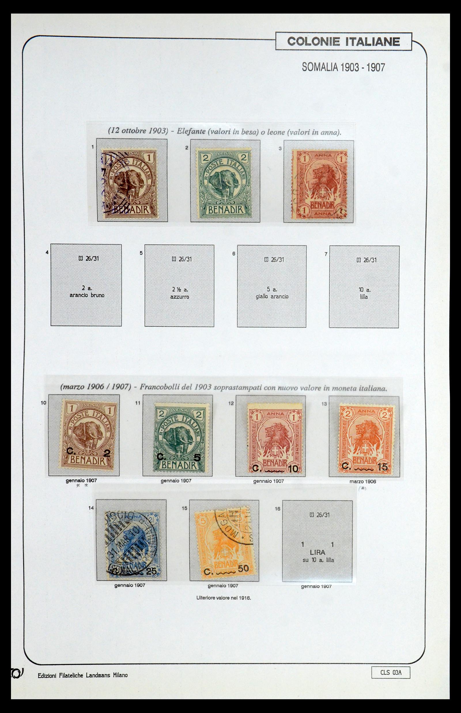 35807 026 - Stamp Collection 35807 Italian colonies 1893-1941.