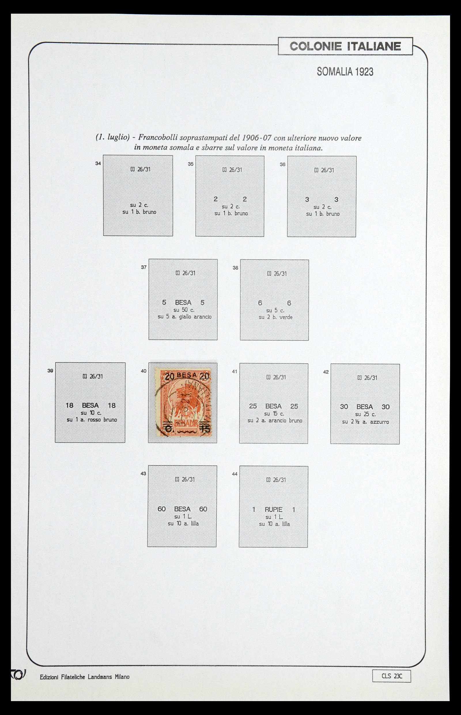 35807 033 - Postzegelverzameling 35807 Italiaanse koloniën 1893-1941.