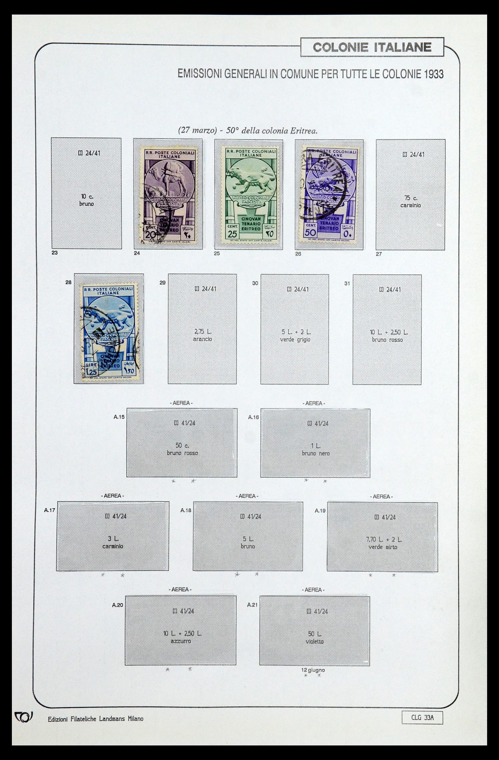35807 074 - Stamp Collection 35807 Italian colonies 1893-1941.