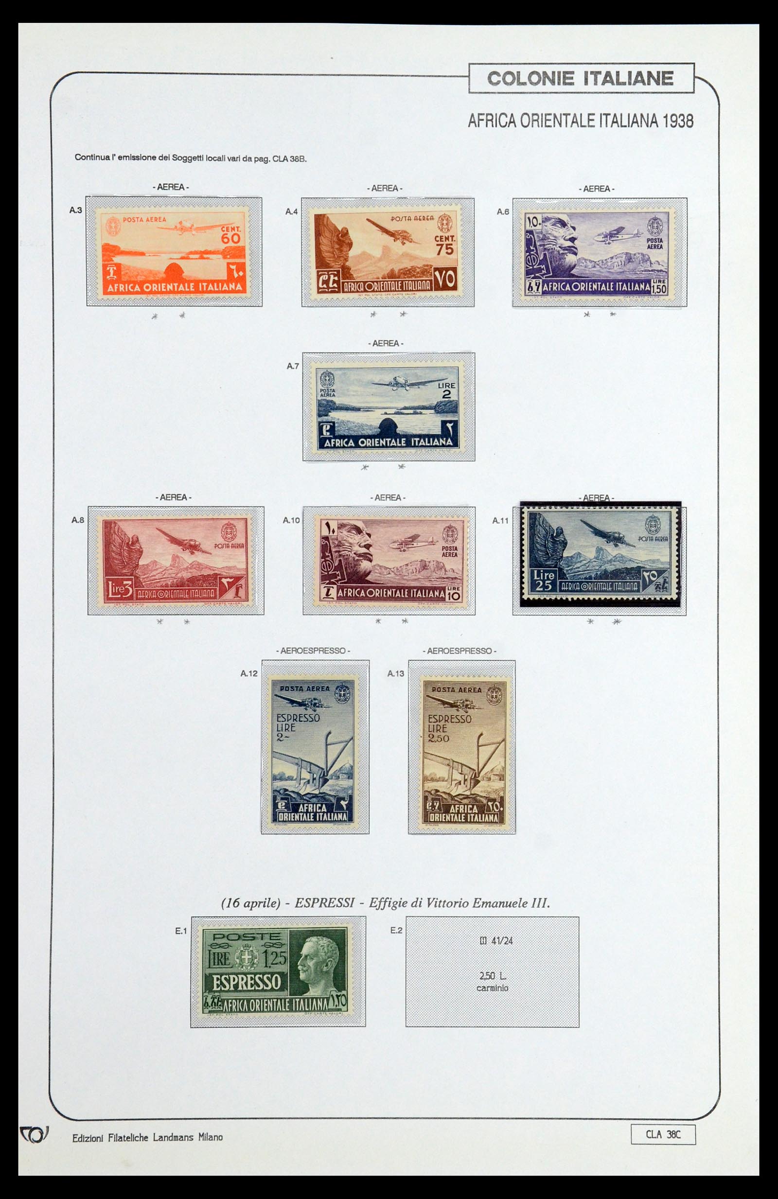 35807 080 - Postzegelverzameling 35807 Italiaanse koloniën 1893-1941.