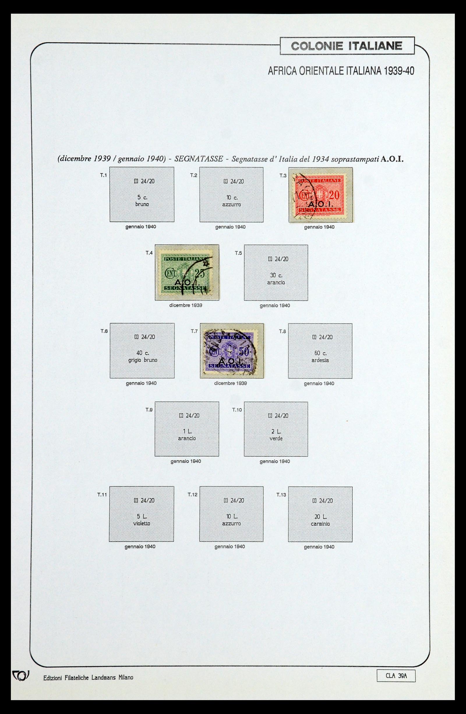 35807 082 - Postzegelverzameling 35807 Italiaanse koloniën 1893-1941.