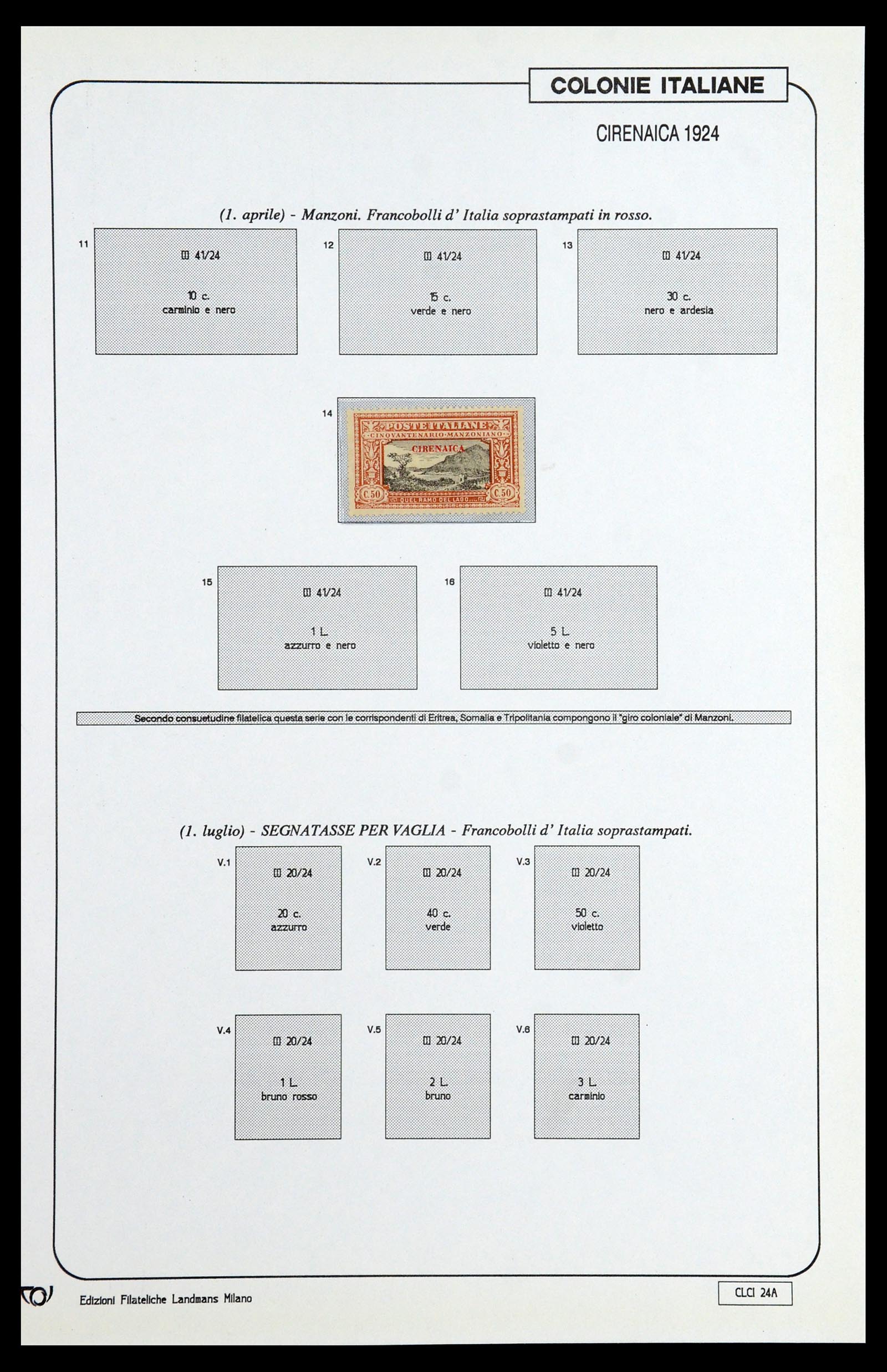 35807 087 - Postzegelverzameling 35807 Italiaanse koloniën 1893-1941.