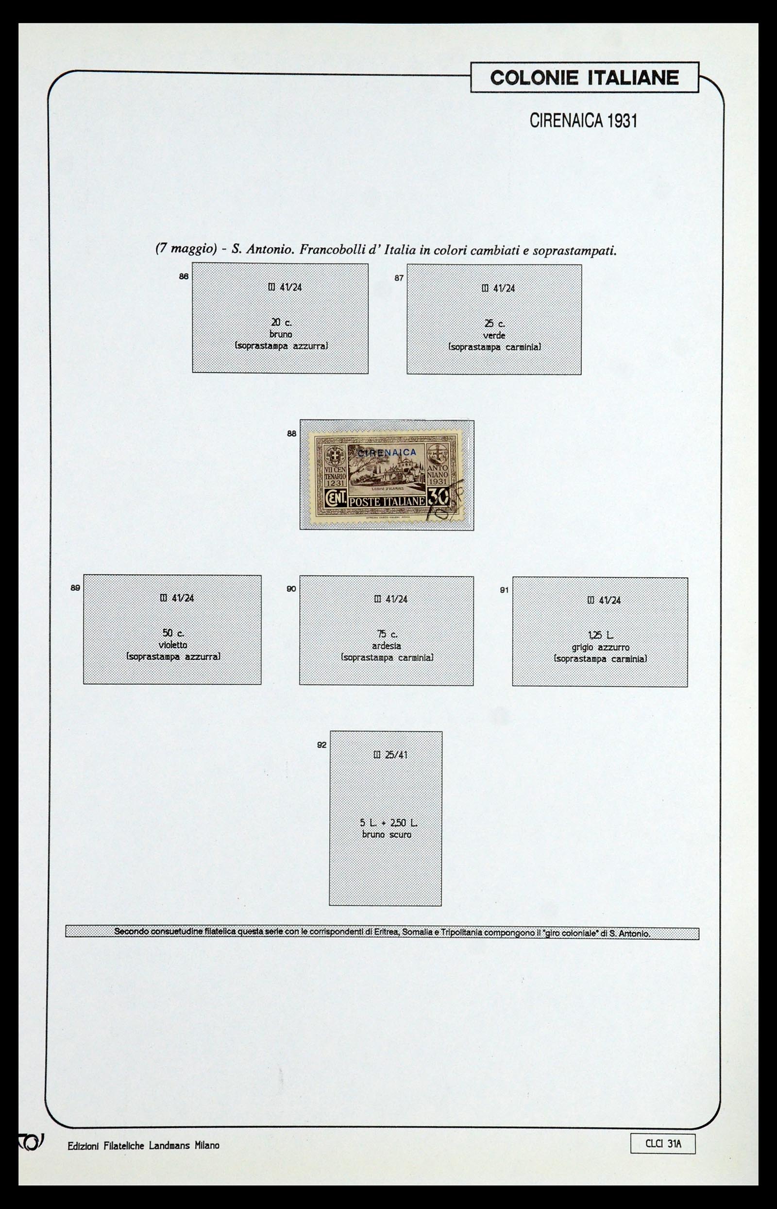 35807 095 - Stamp Collection 35807 Italian colonies 1893-1941.