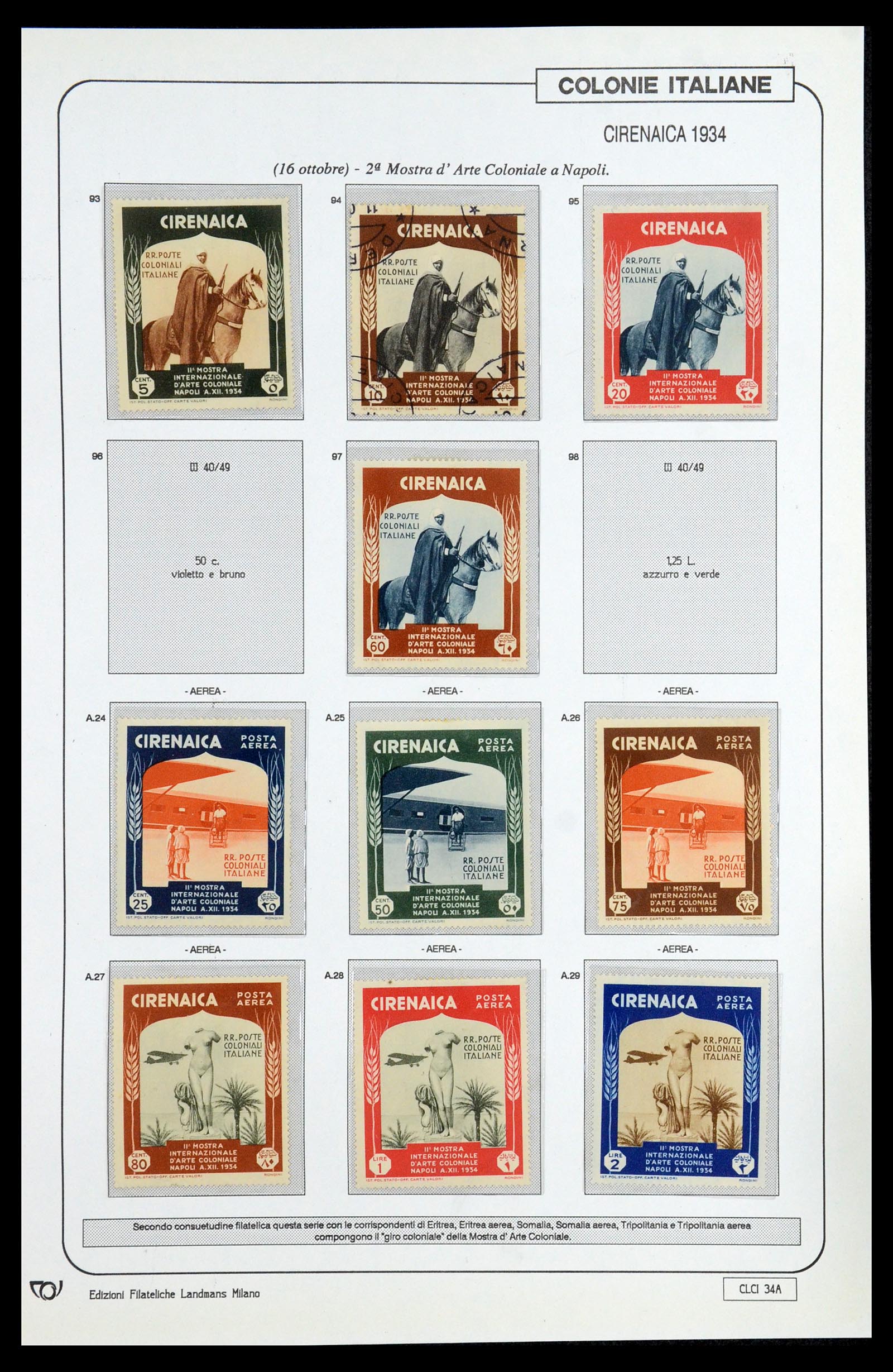 35807 097 - Postzegelverzameling 35807 Italiaanse koloniën 1893-1941.