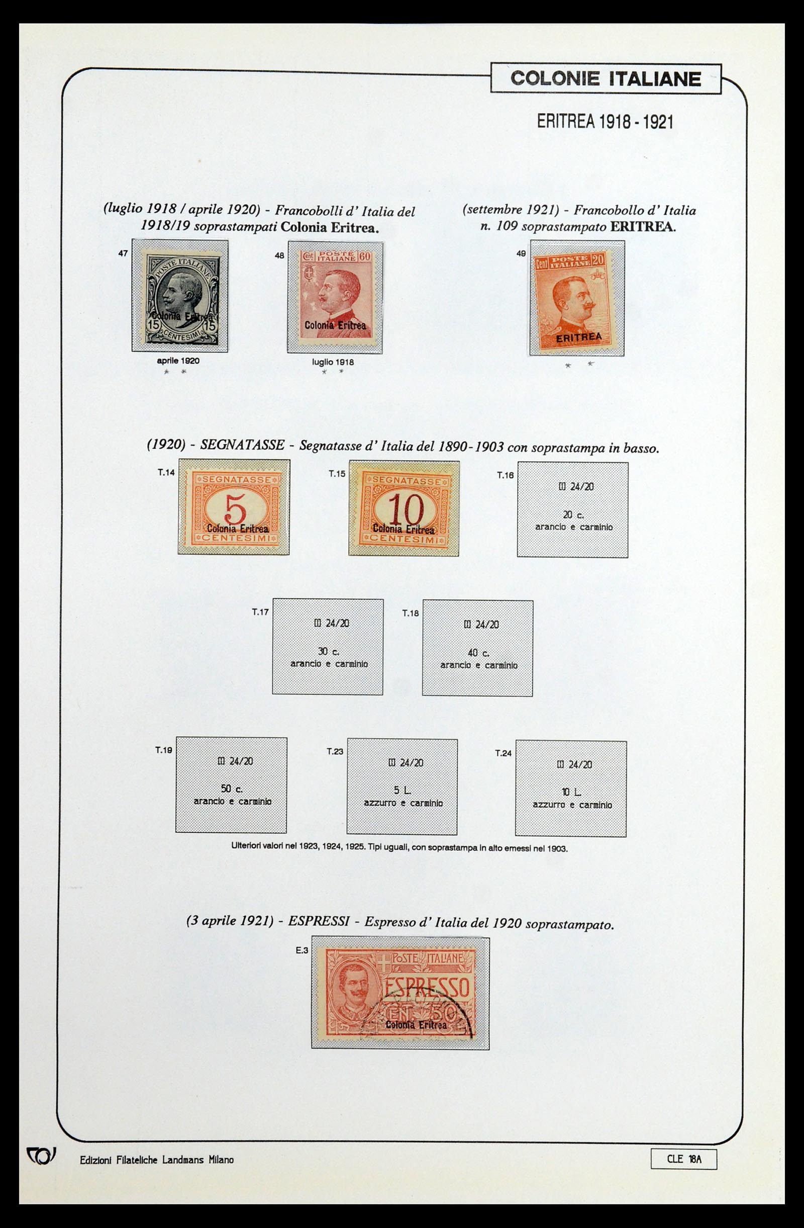 35807 107 - Postzegelverzameling 35807 Italiaanse koloniën 1893-1941.