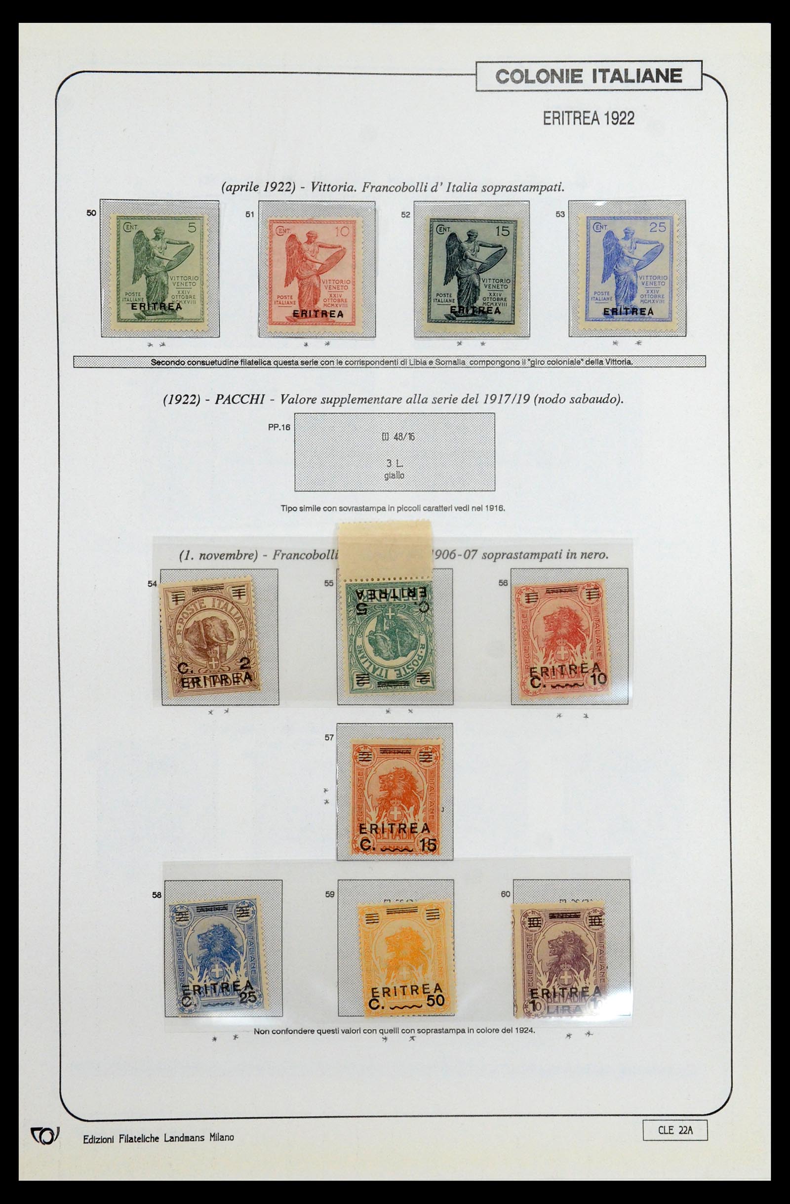 35807 108 - Postzegelverzameling 35807 Italiaanse koloniën 1893-1941.