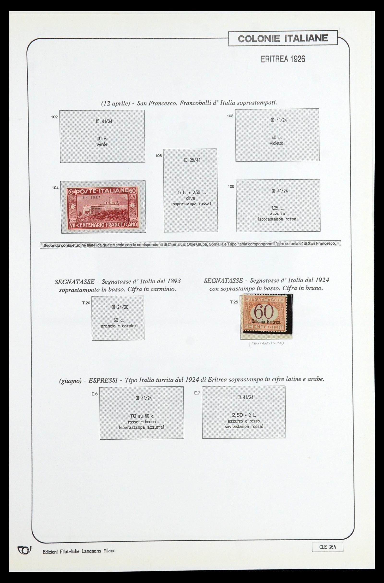 35807 114 - Postzegelverzameling 35807 Italiaanse koloniën 1893-1941.