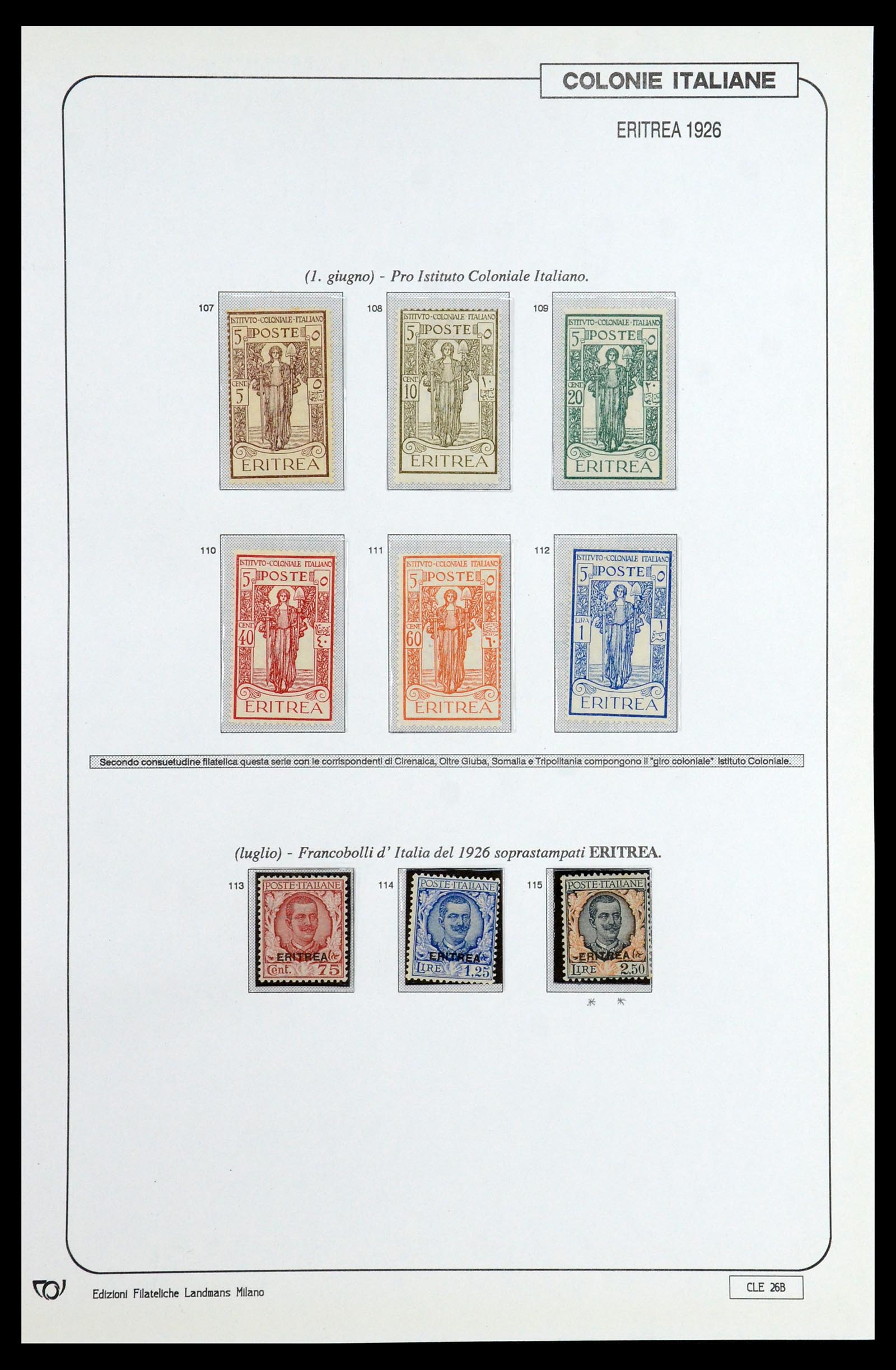 35807 115 - Postzegelverzameling 35807 Italiaanse koloniën 1893-1941.