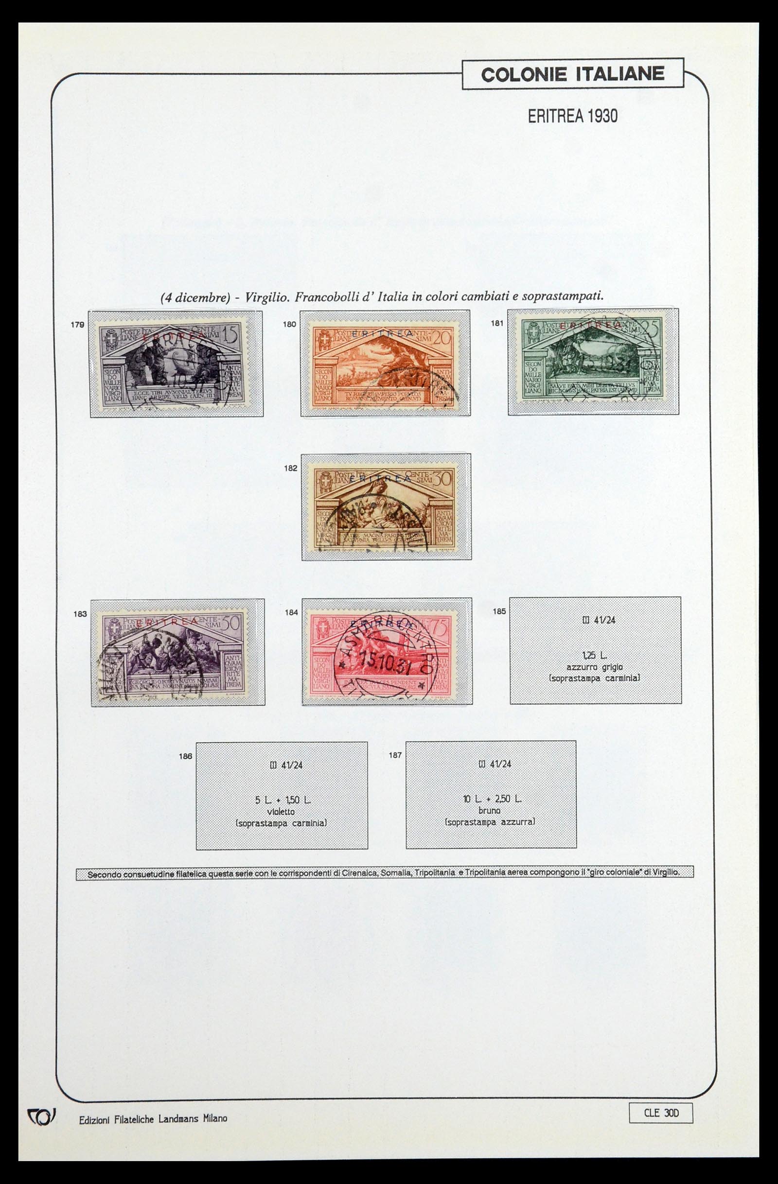 35807 122 - Postzegelverzameling 35807 Italiaanse koloniën 1893-1941.