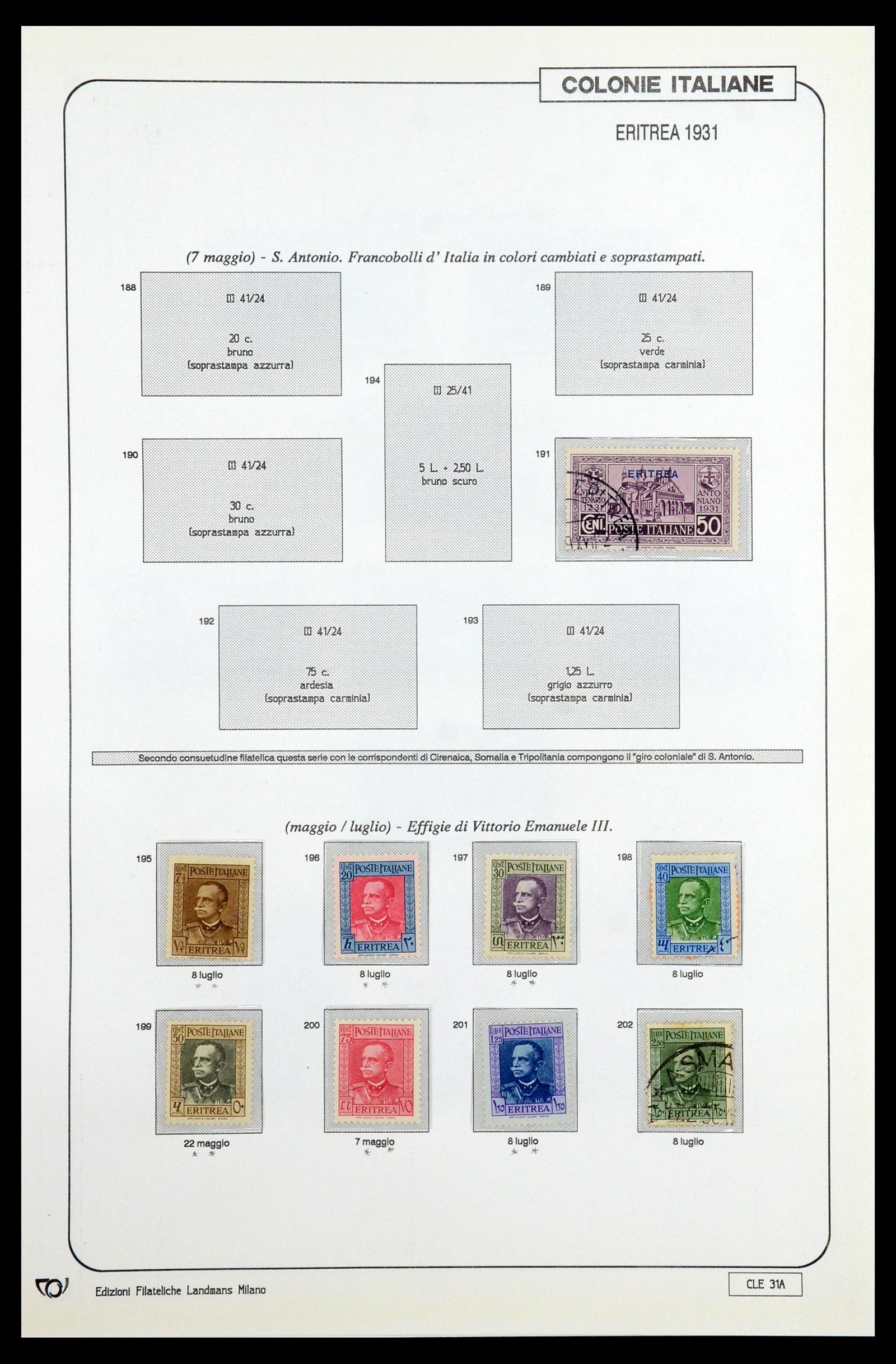 35807 123 - Postzegelverzameling 35807 Italiaanse koloniën 1893-1941.