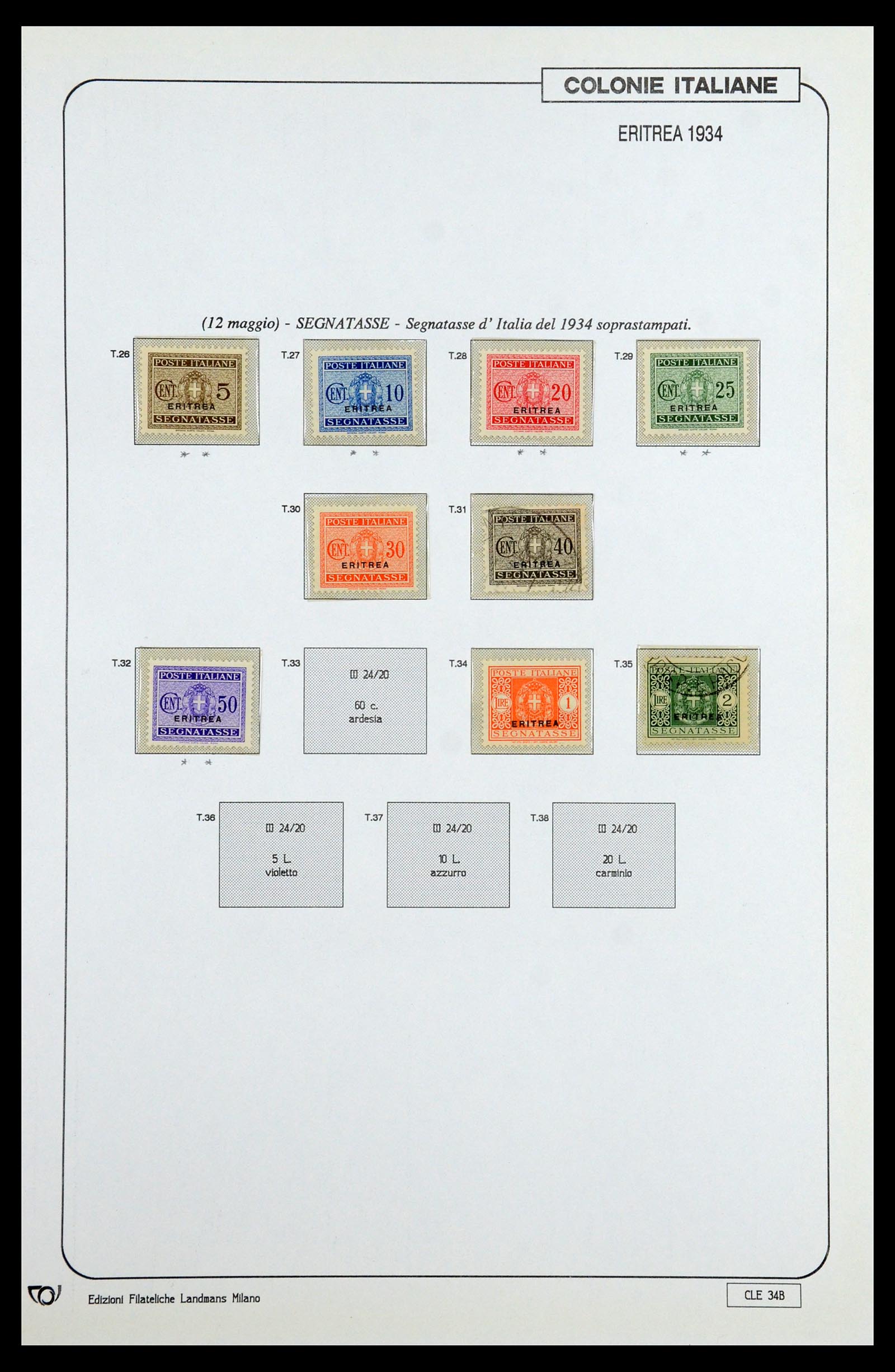 35807 126 - Postzegelverzameling 35807 Italiaanse koloniën 1893-1941.