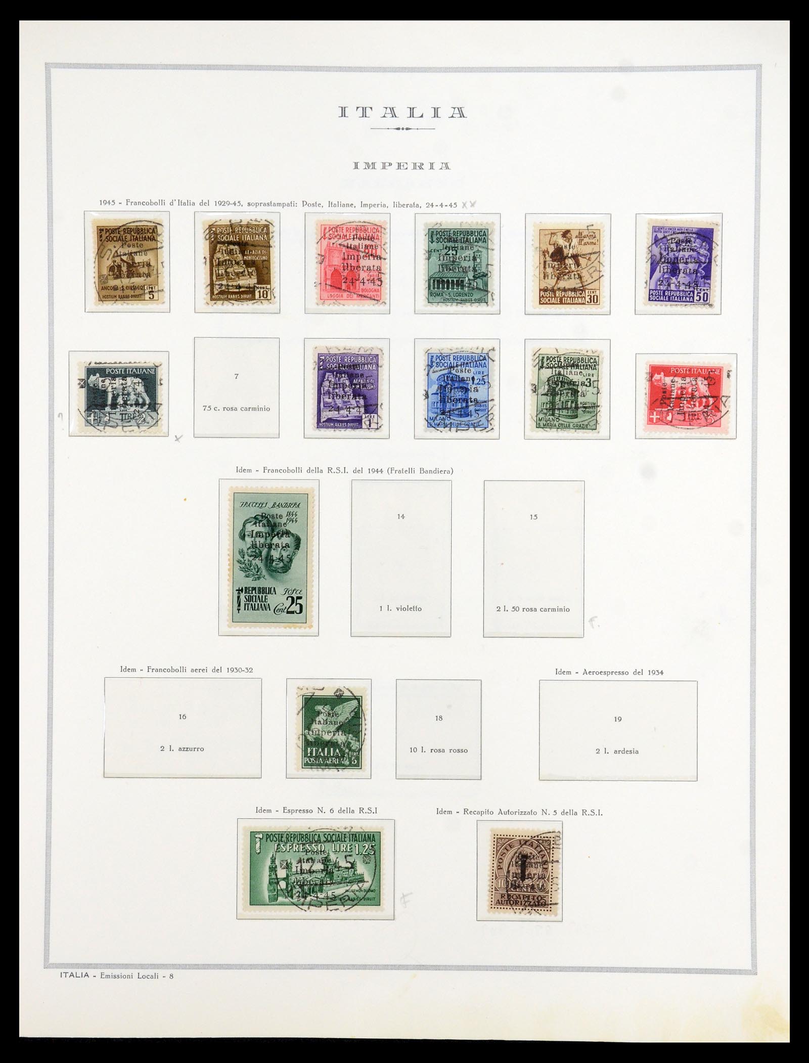 35808 007 - Postzegelverzameling 35808 Italiaanse gebieden/bezetting/lokaal 1870-