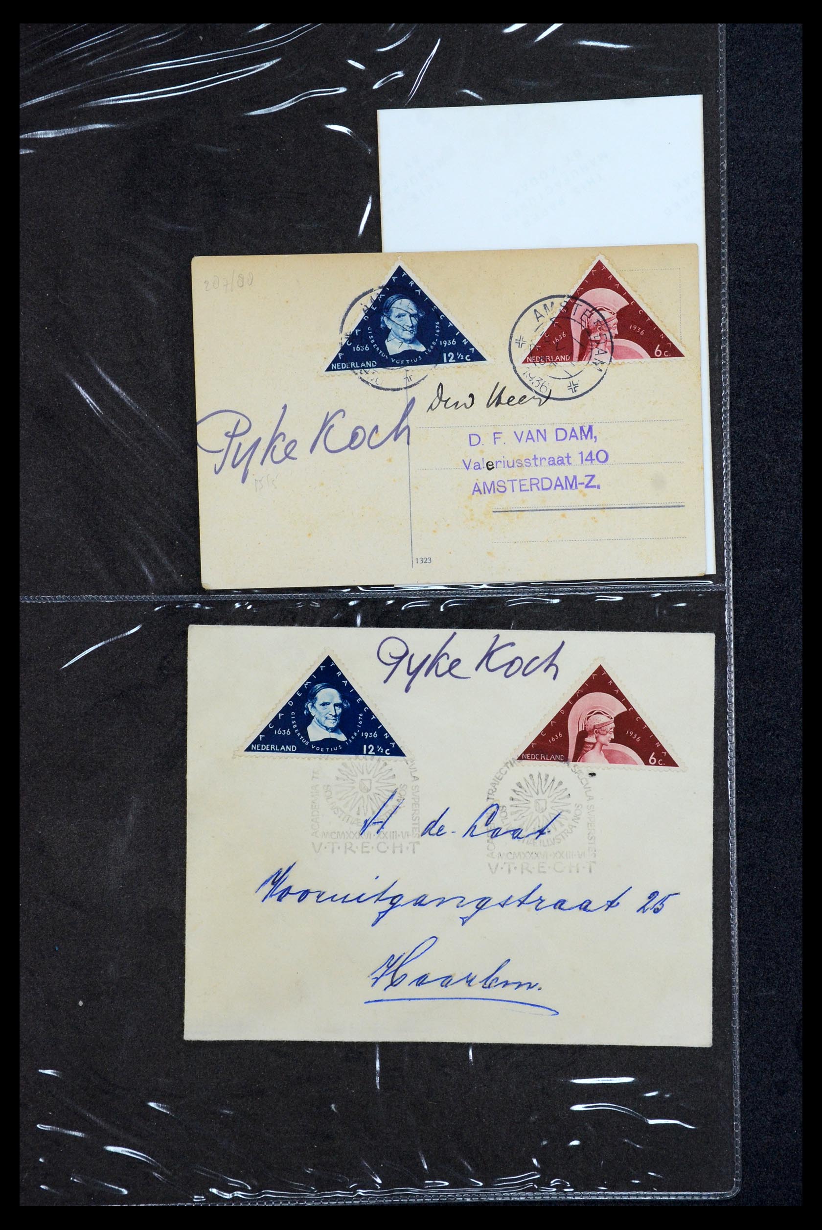 35810 009 - Postzegelverzameling 35810 Nederland brieven 1927-1950.