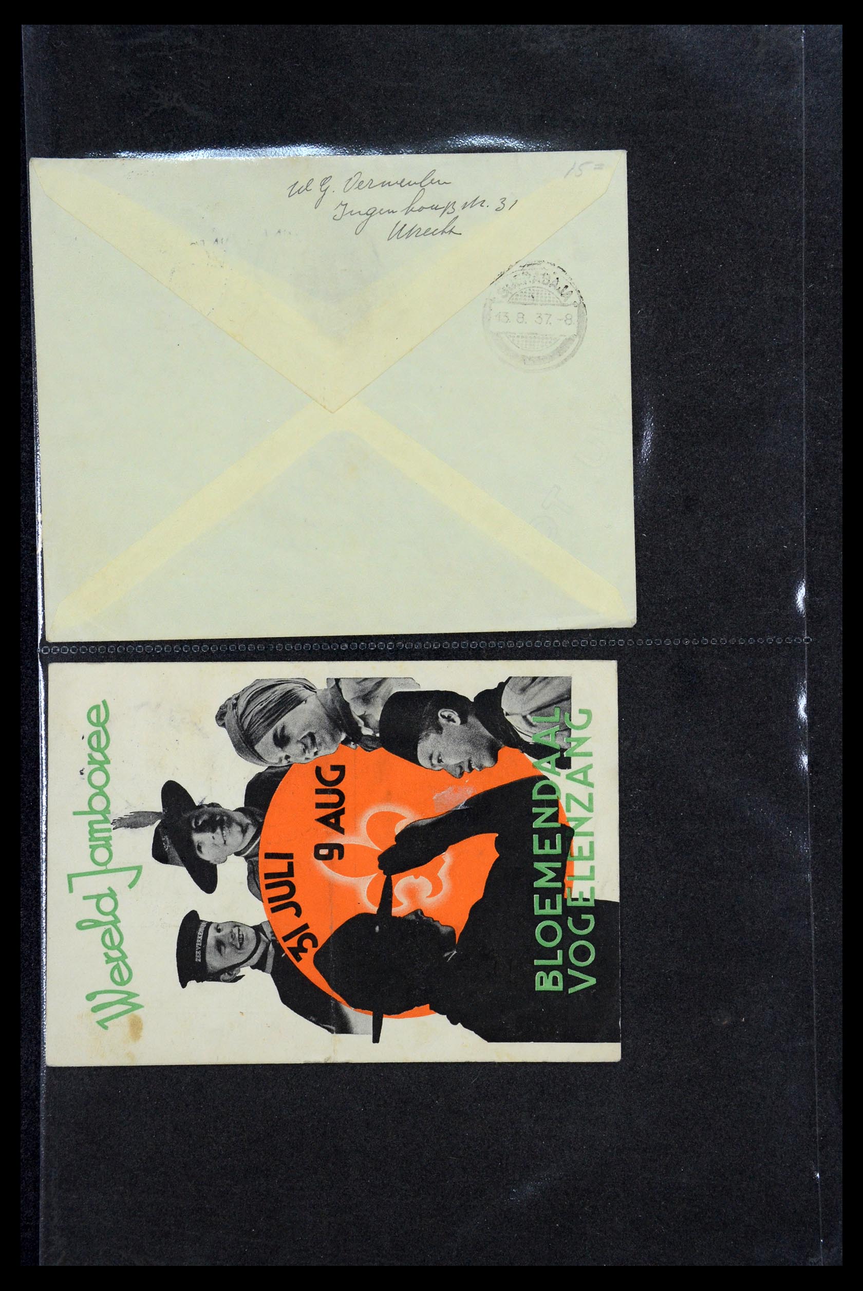 35810 014 - Postzegelverzameling 35810 Nederland brieven 1927-1950.