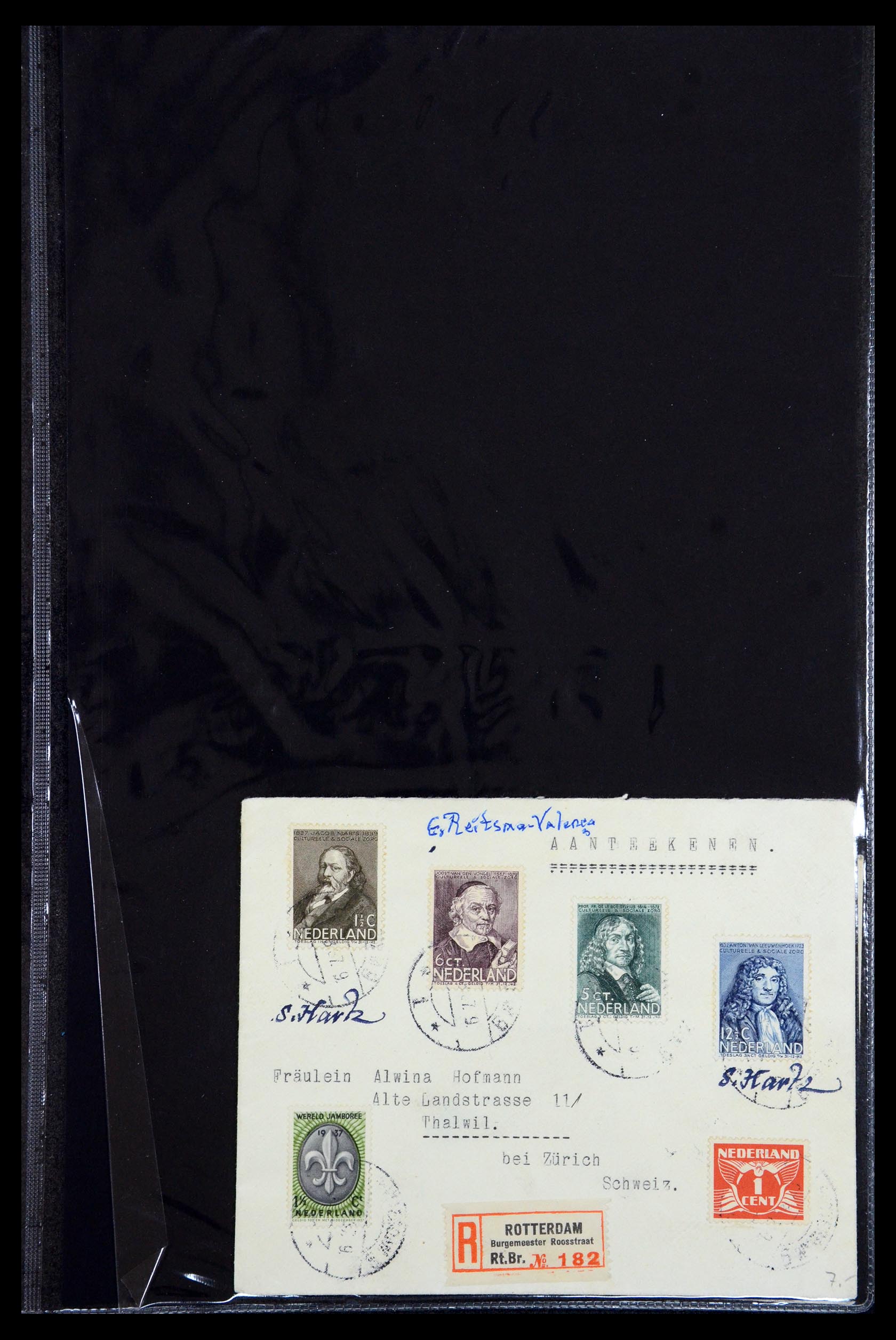 35810 015 - Postzegelverzameling 35810 Nederland brieven 1927-1950.