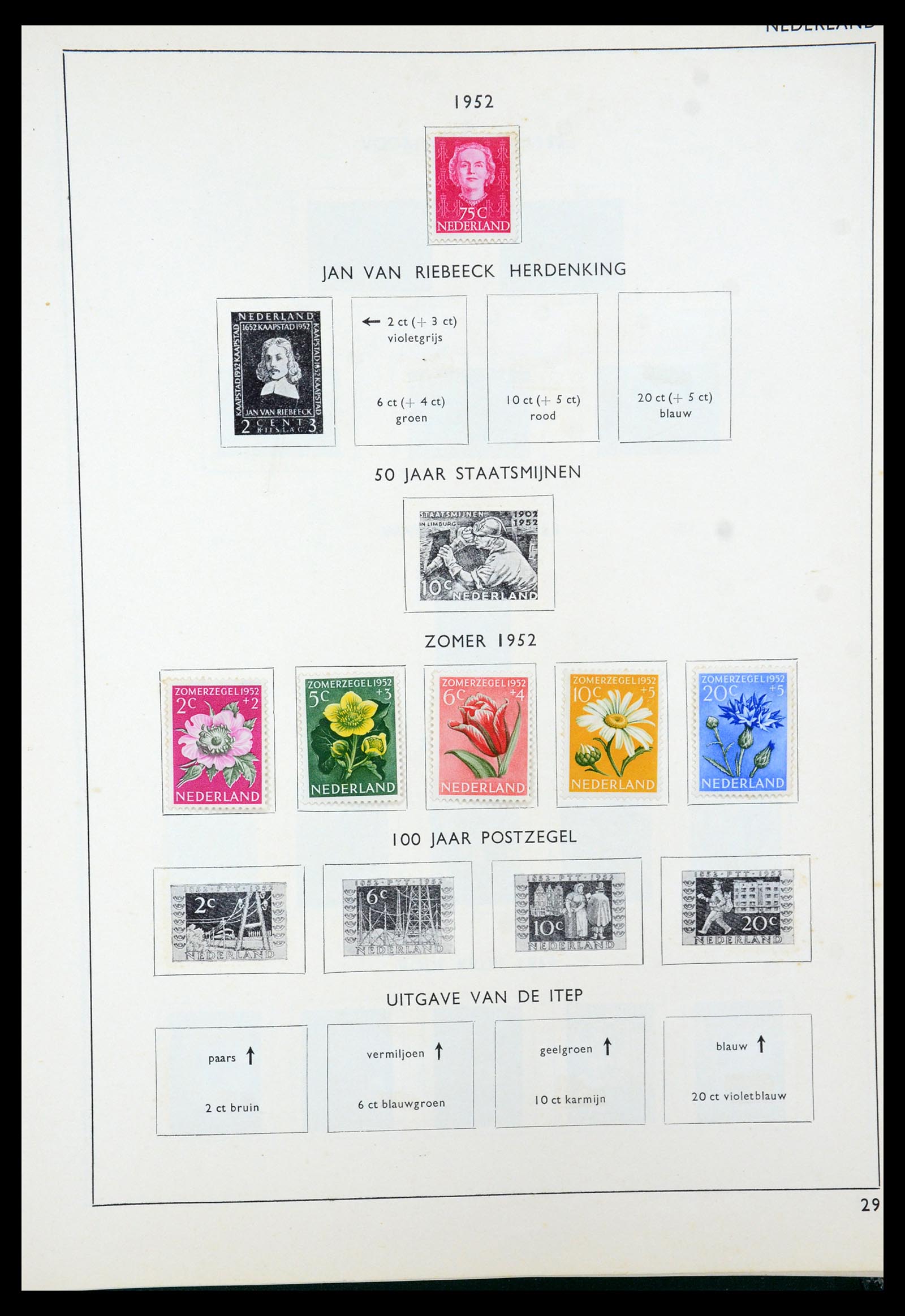 35816 032 - Postzegelverzameling 35816 Nederland en Overzee 1852-1953.