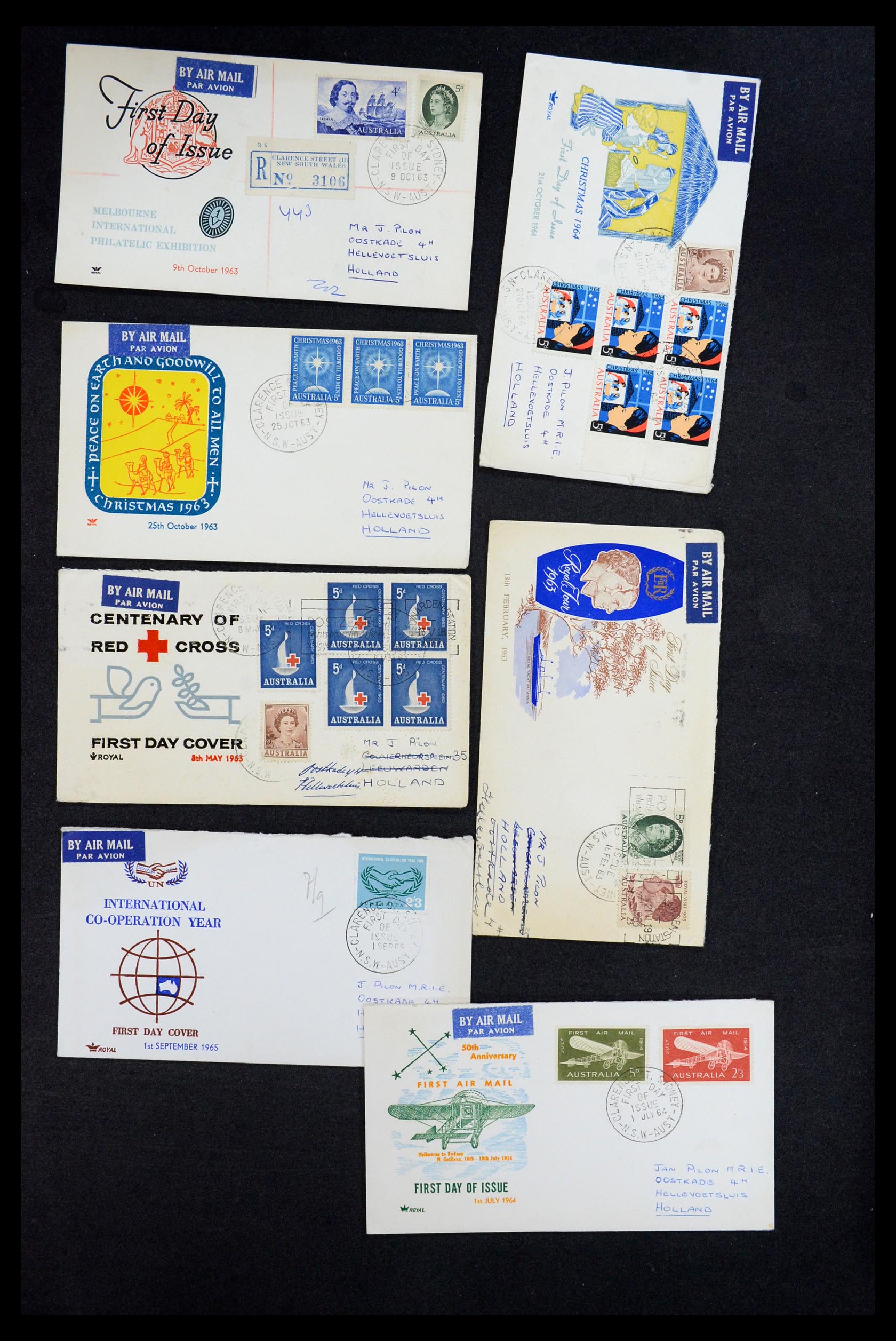 35818 002 - Postzegelverzameling 35818 Australië brieven 1860-1966.