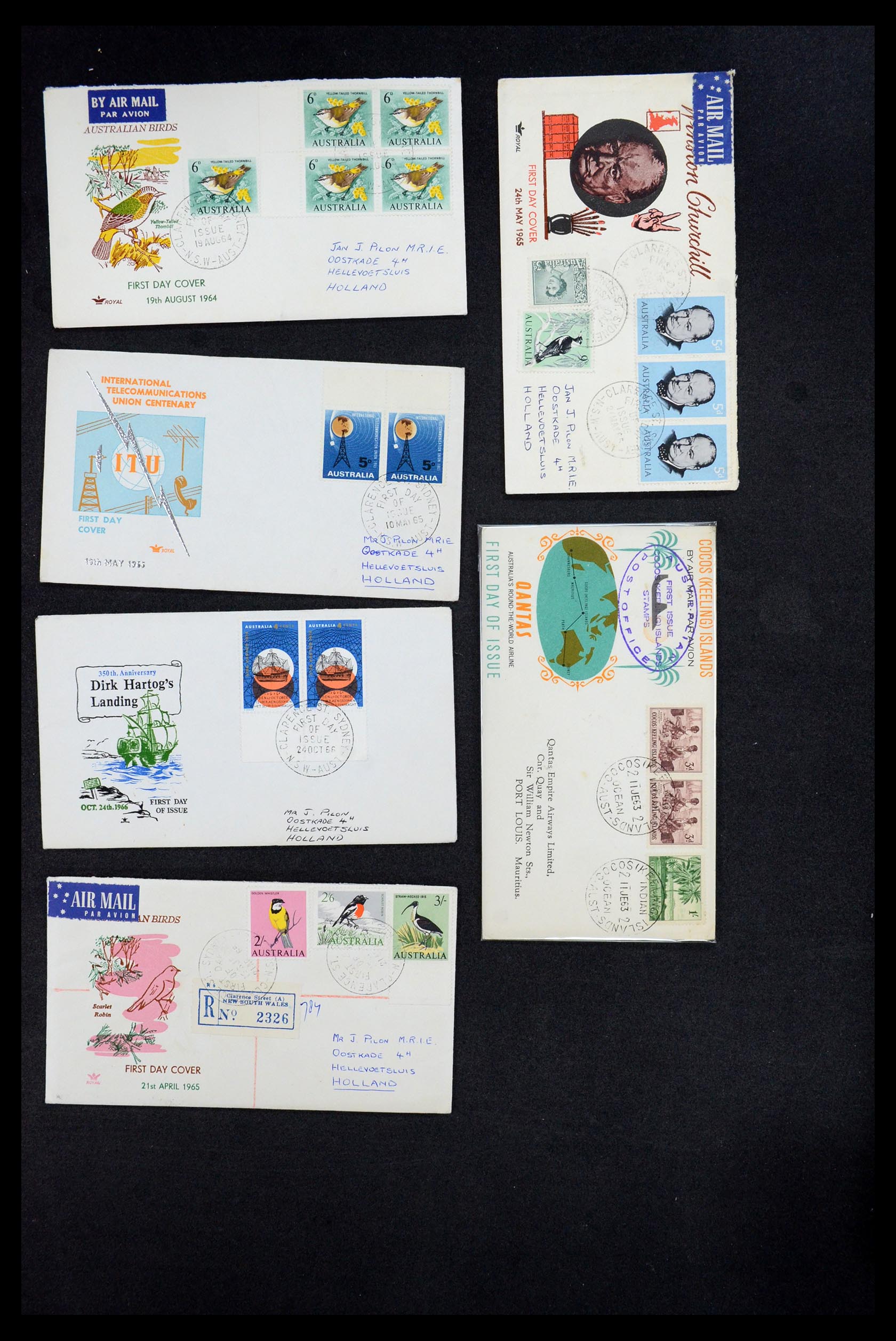 35818 003 - Postzegelverzameling 35818 Australië brieven 1860-1966.