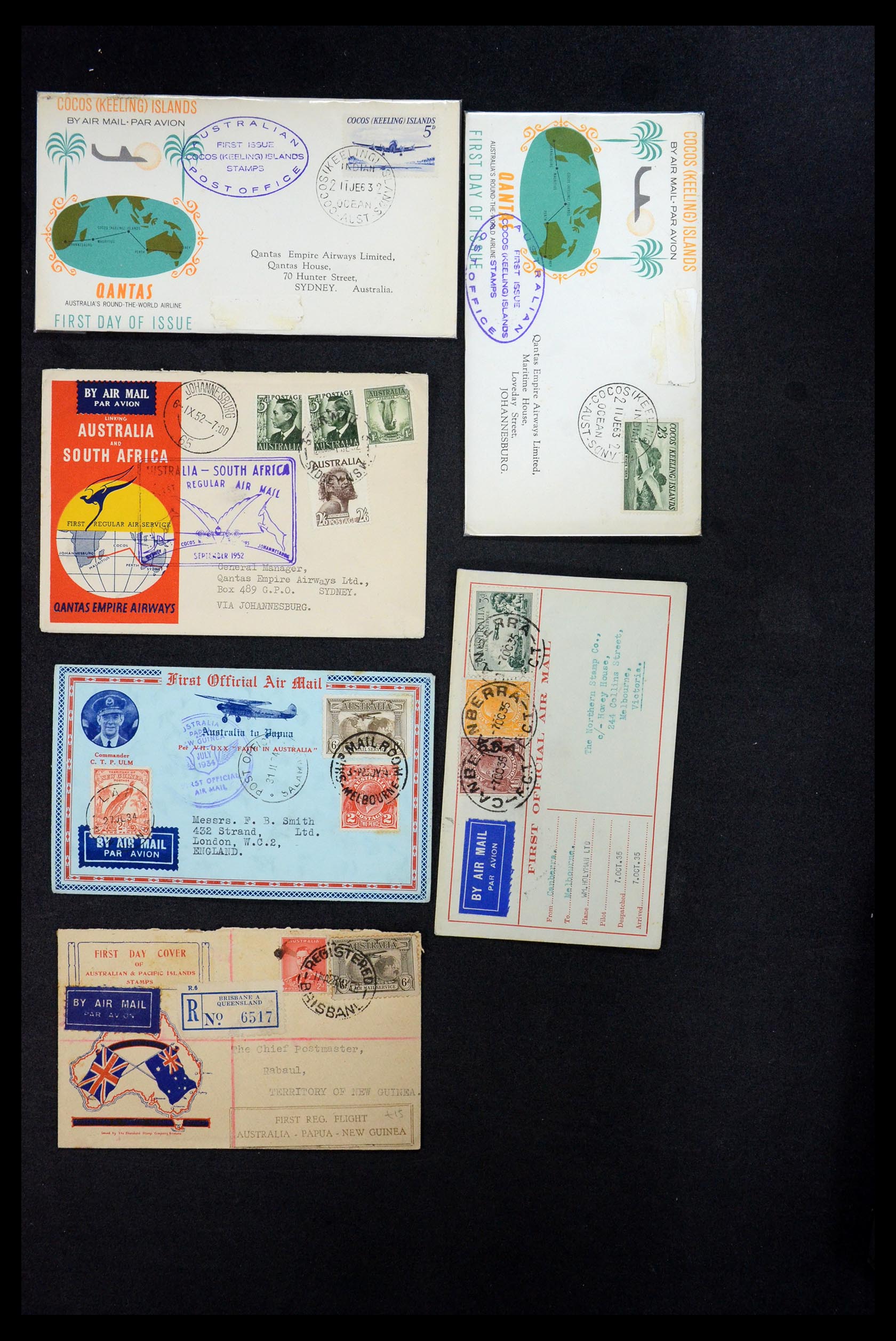 35818 005 - Postzegelverzameling 35818 Australië brieven 1860-1966.