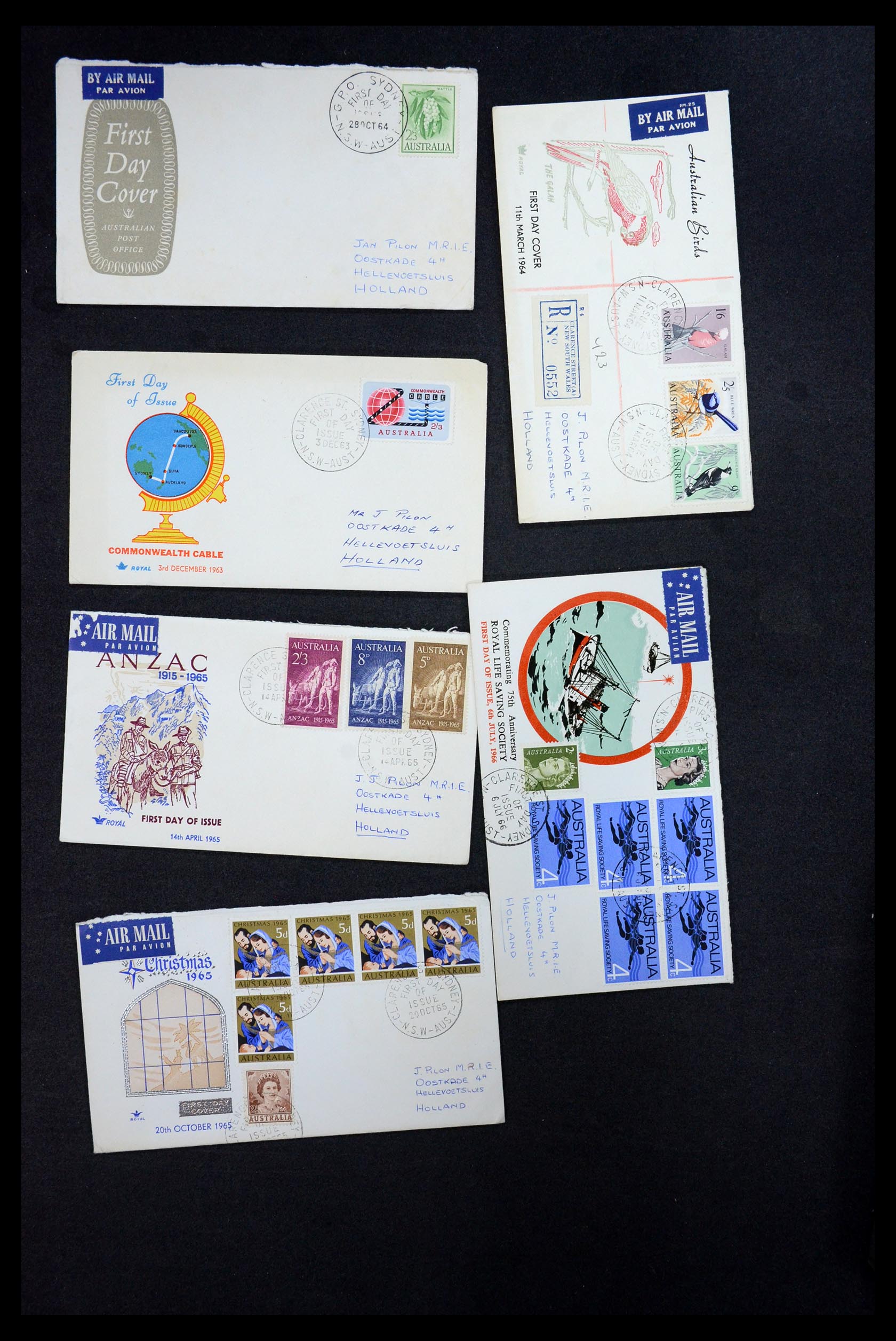 35818 012 - Postzegelverzameling 35818 Australië brieven 1860-1966.