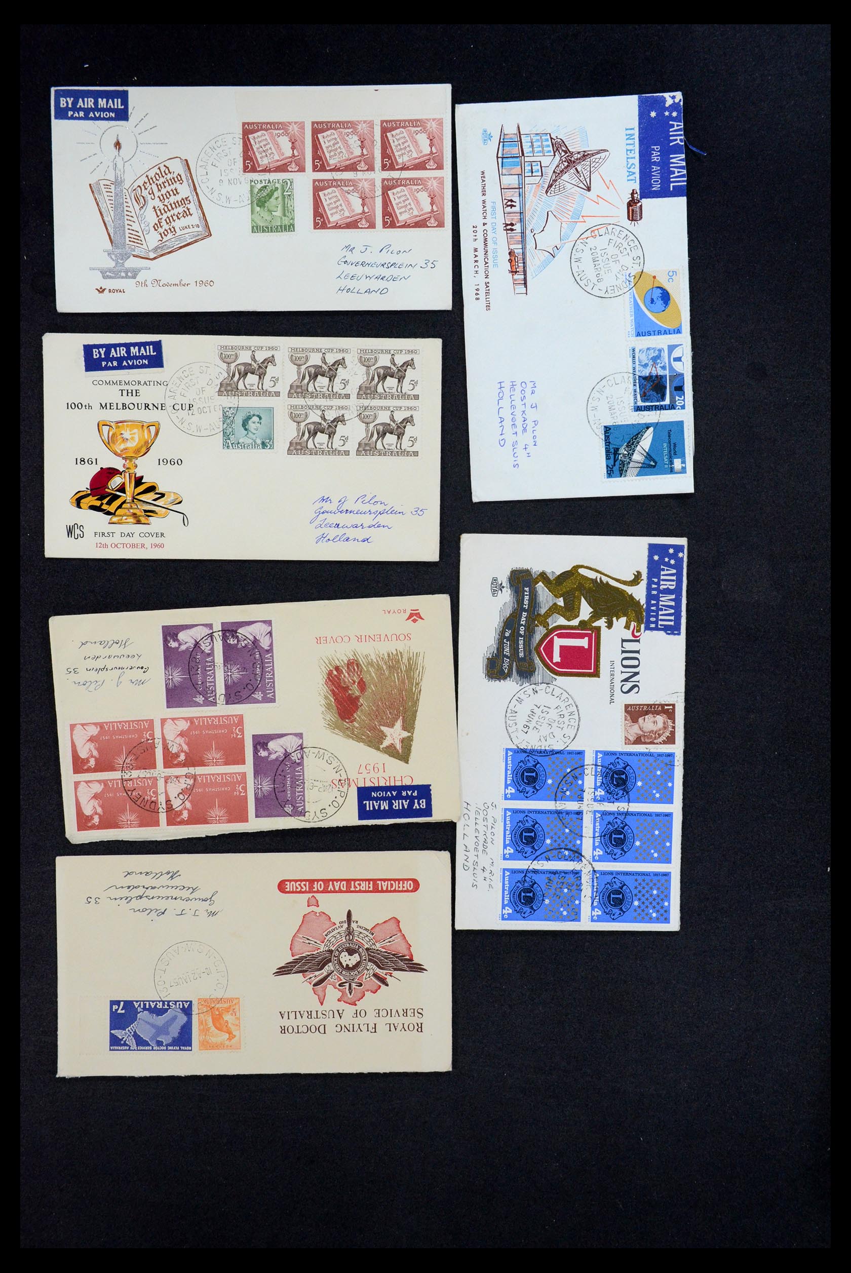 35818 013 - Postzegelverzameling 35818 Australië brieven 1860-1966.