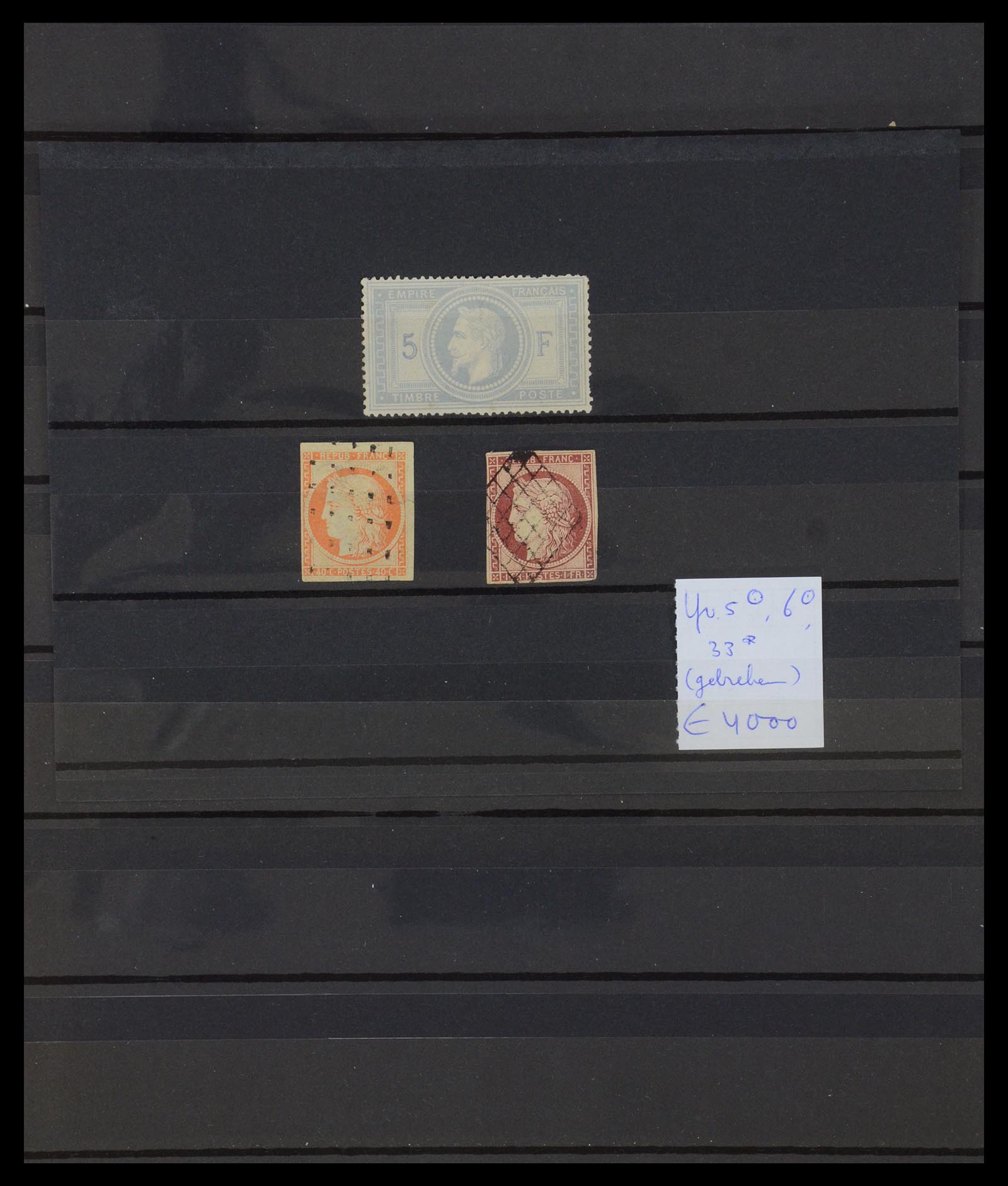 35819 001 - Postzegelverzameling 35819 Frankrijk 1849-1867.